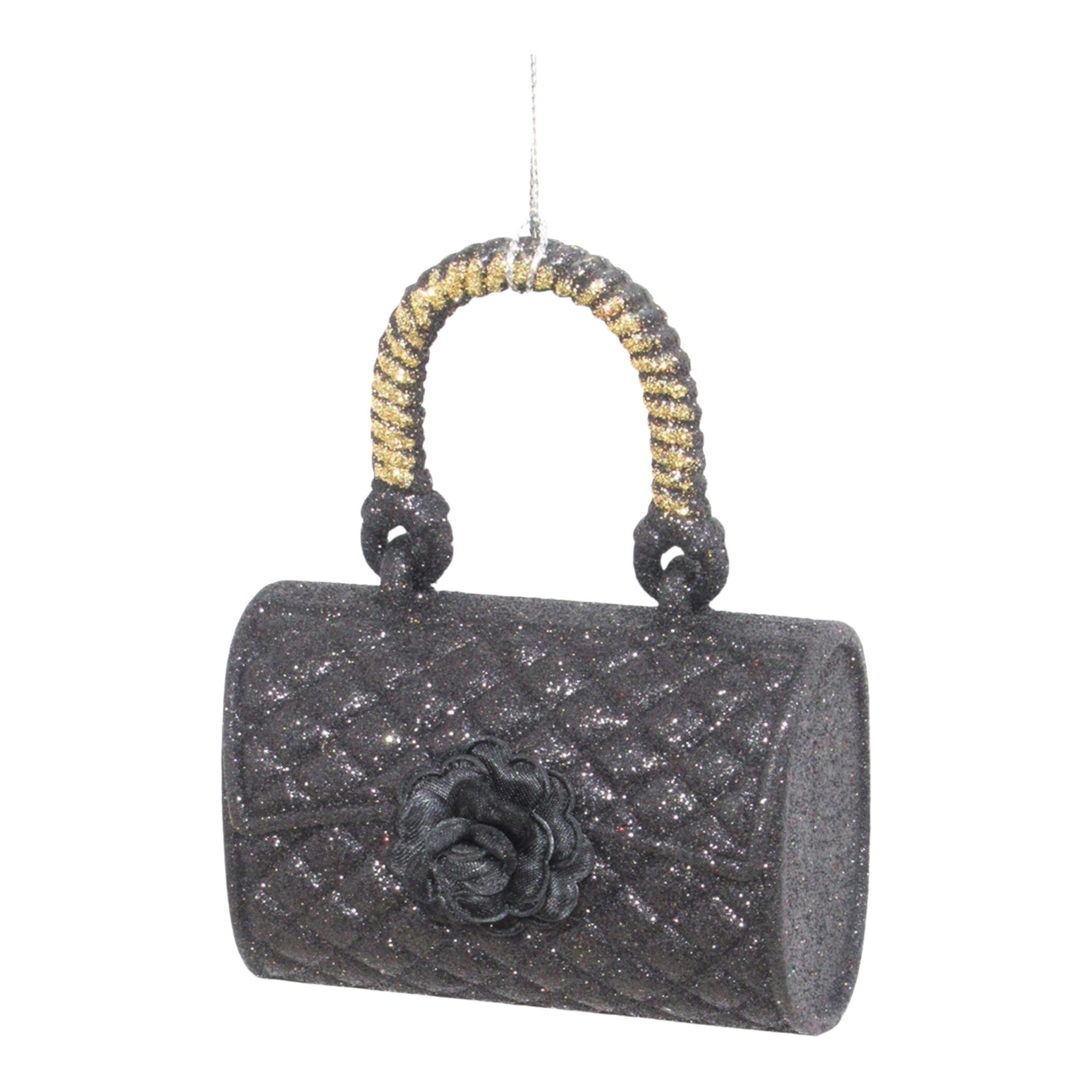 Ornament Purse Black & Gold 4.3"