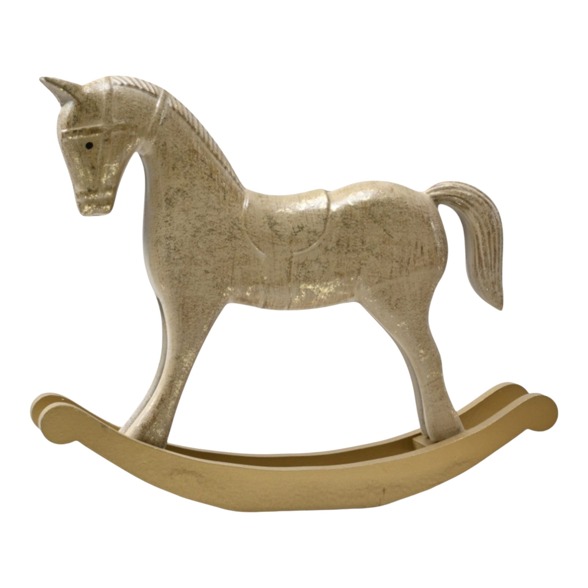 Rocking Horse Wooden Antique Finished 3"x12"