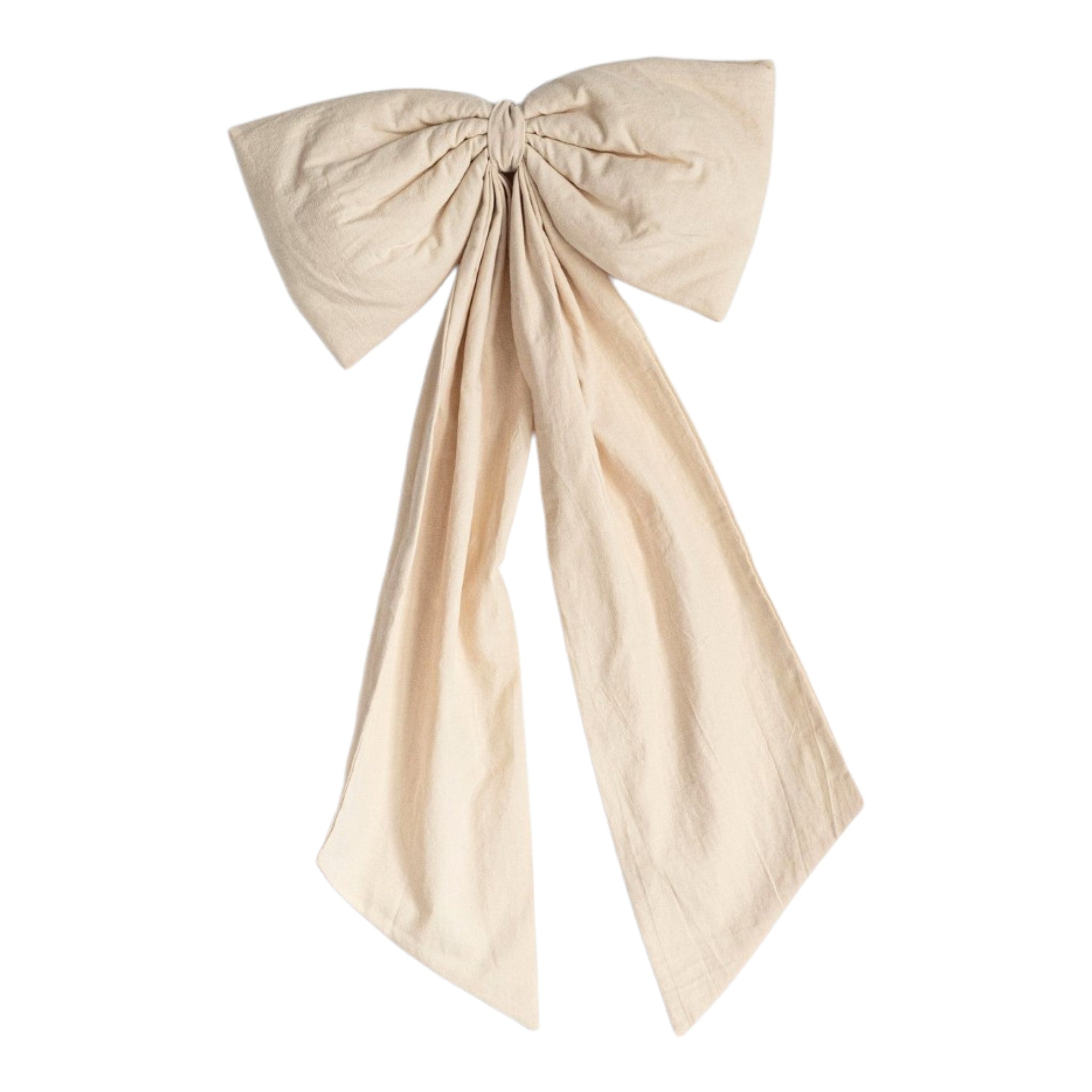 Sand Cream Fabric Bows Large