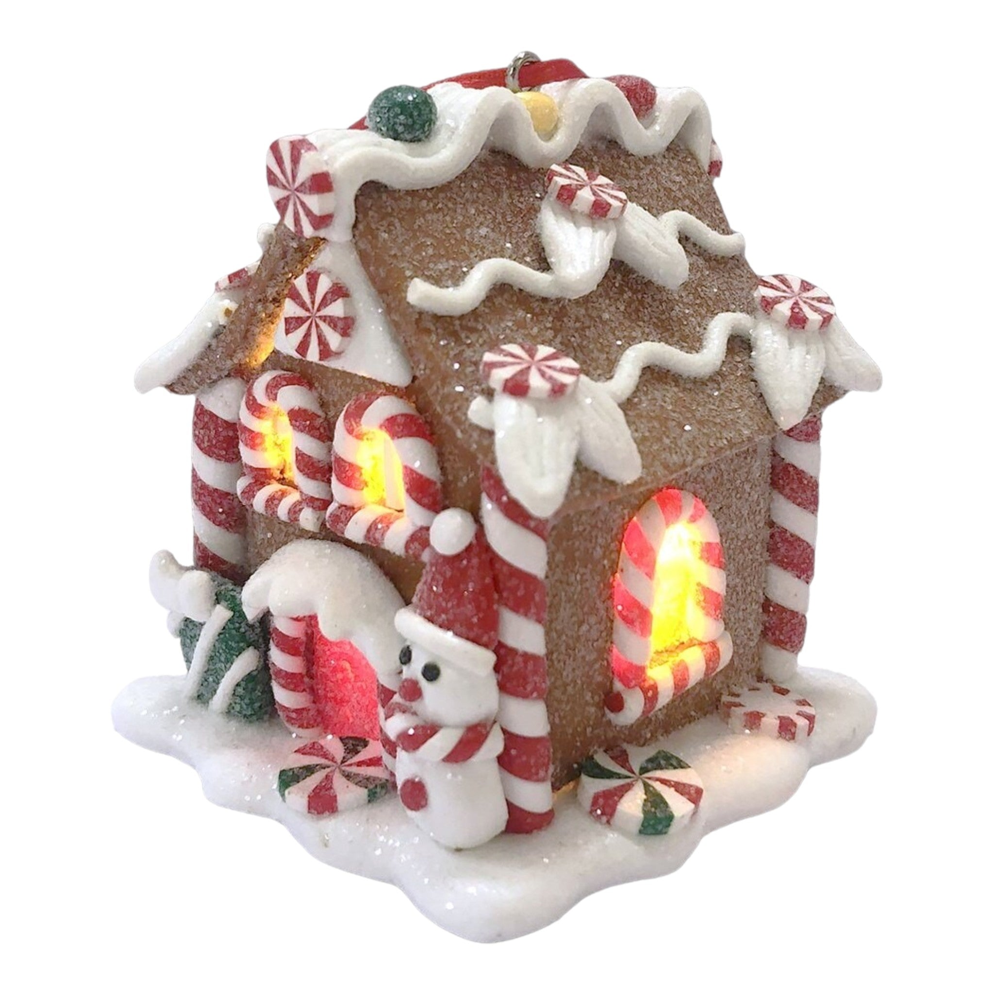 Ornament Gingerbread Mini Led House 3.3"