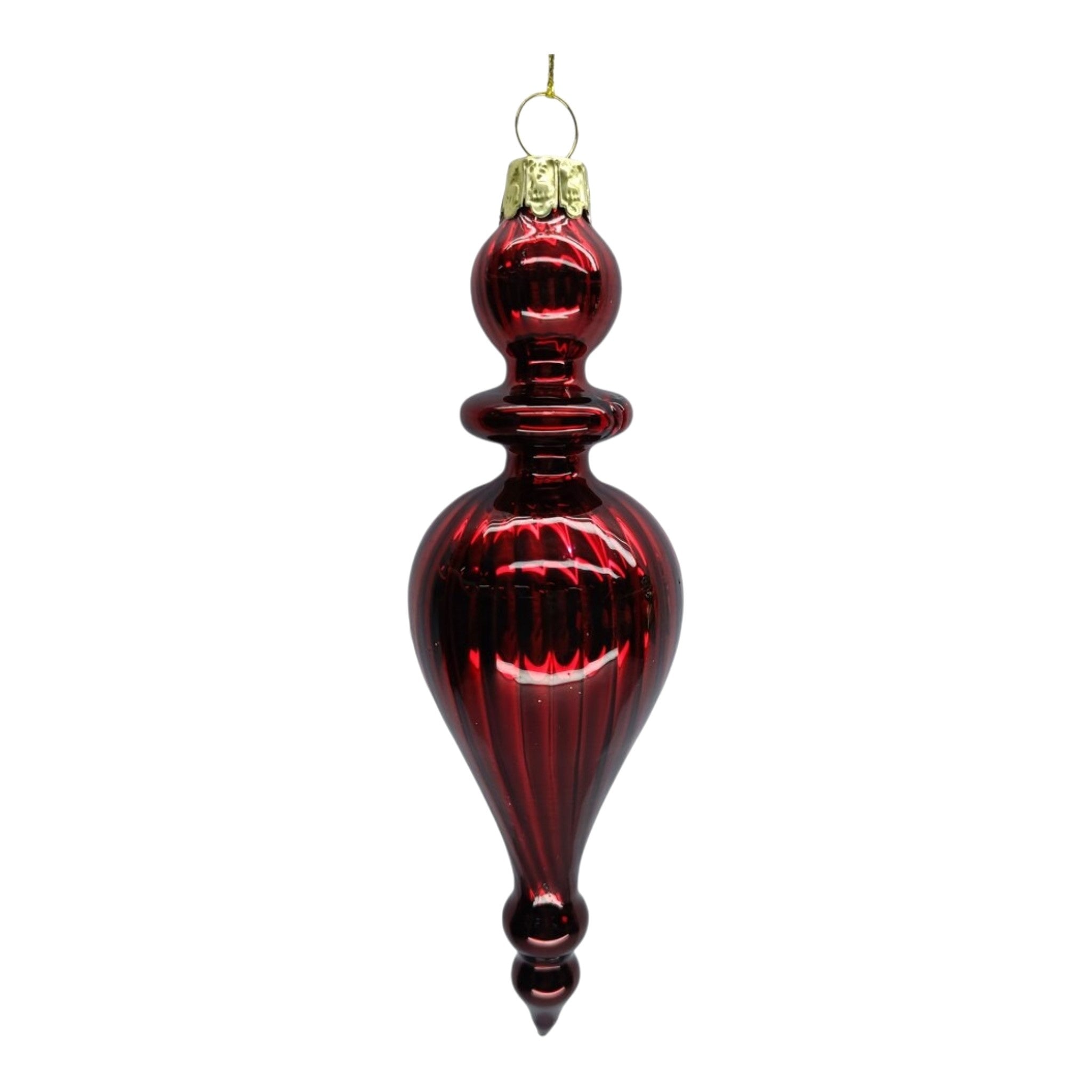 Ornament Glass Finial Drop Slender 6.5"