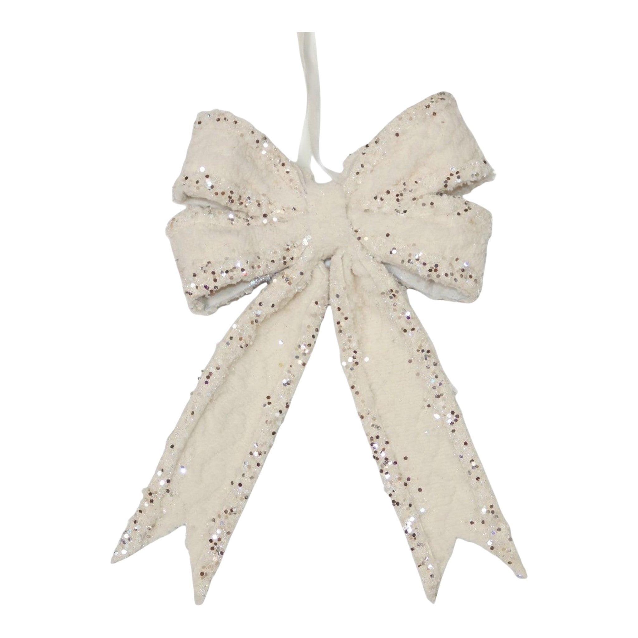 Bow Wool Ivory w/Iced Edges 9"x13"