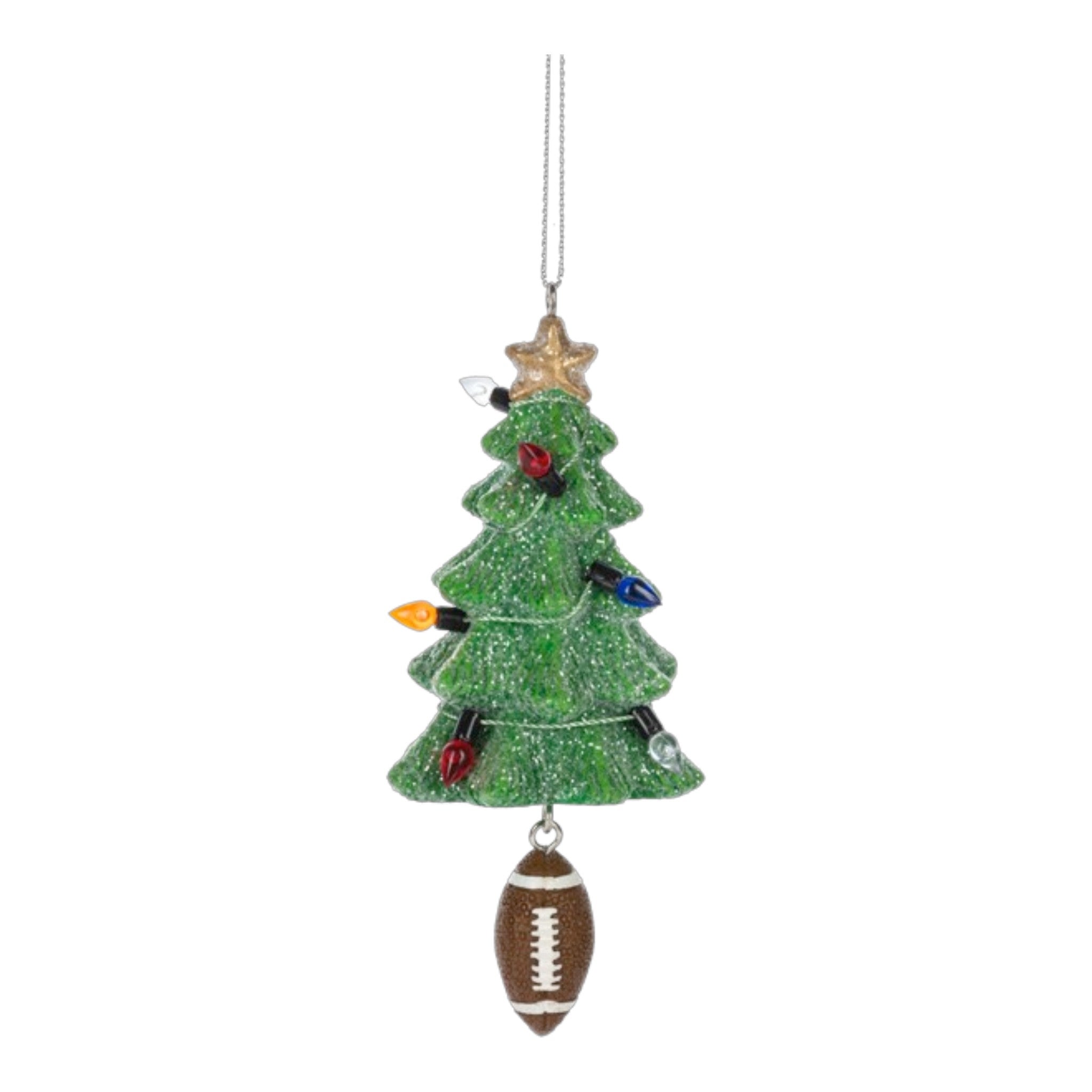 Ornament Christmas Tree Football 2" W. x 4 1/2" H.