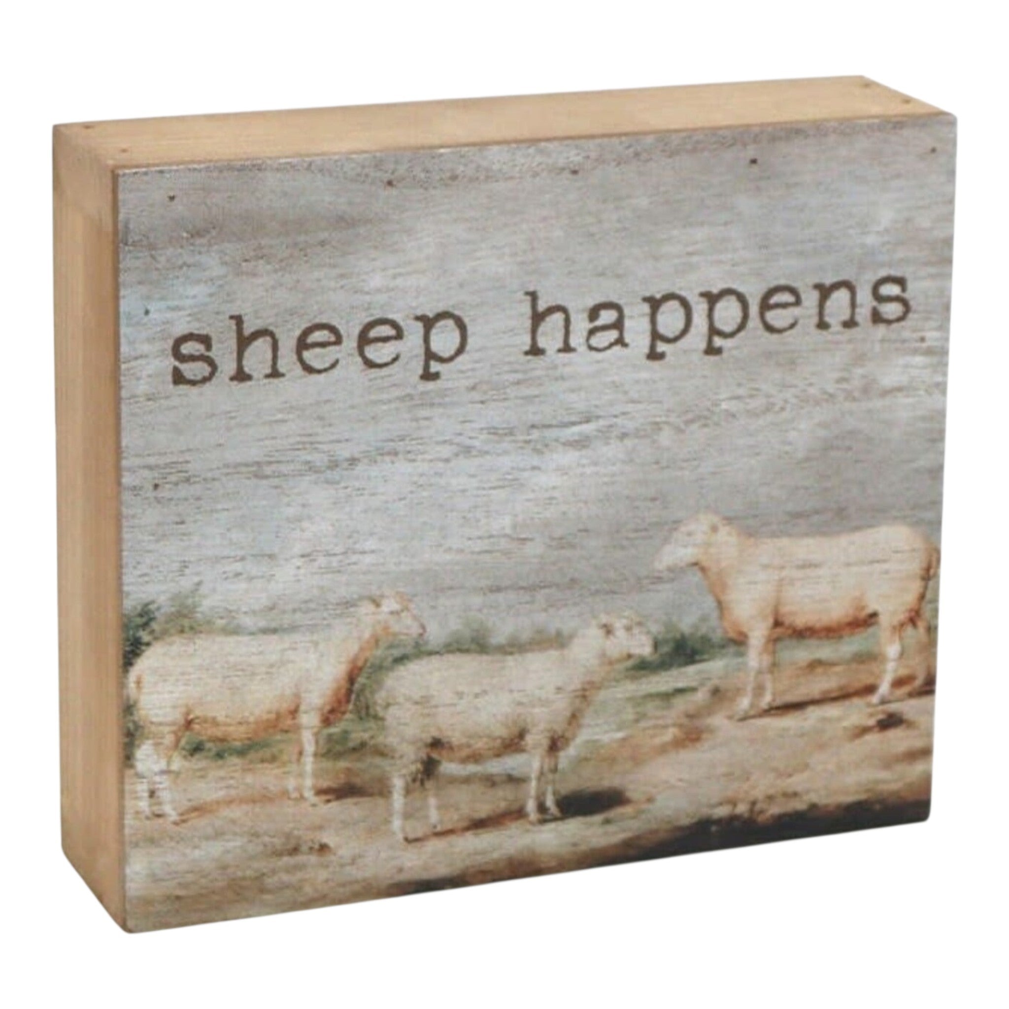 Sheep Happens Sign 5" x 6"