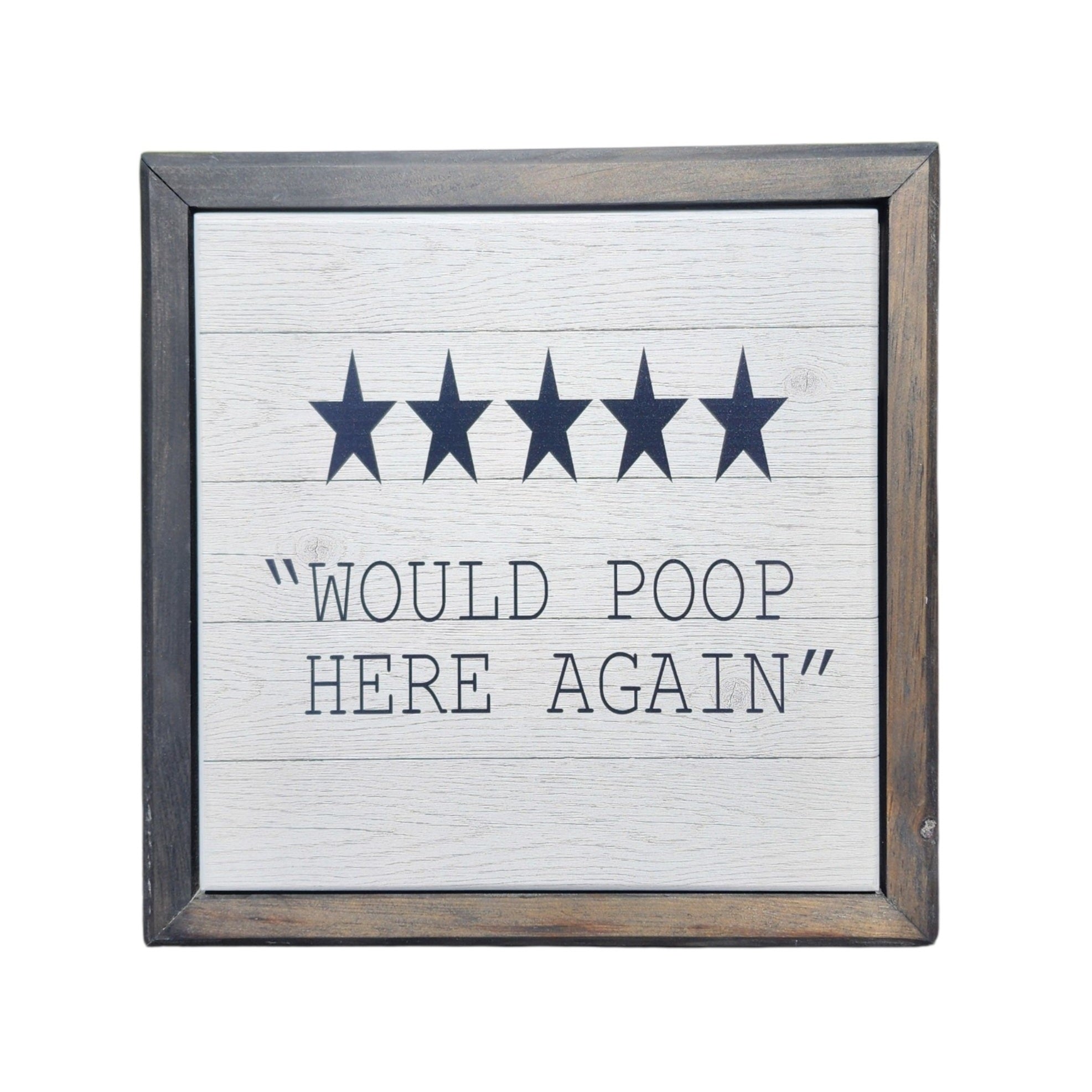 10.5x10.5 Framed Would Poop Here Again