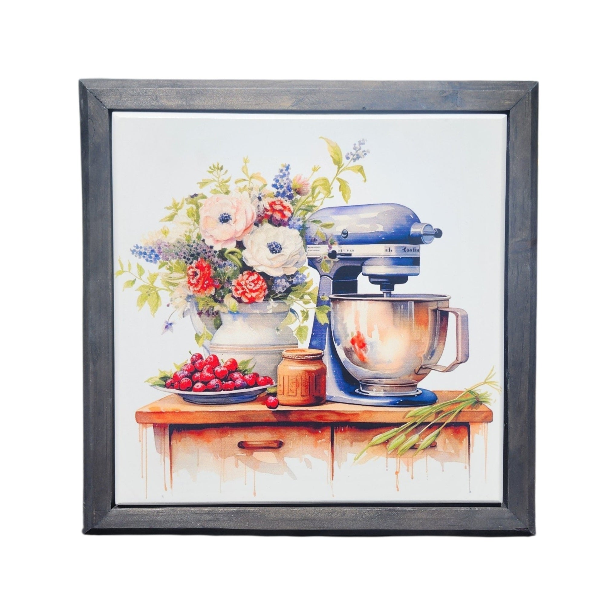 10.5x10.5 Blue Mixer With Berries