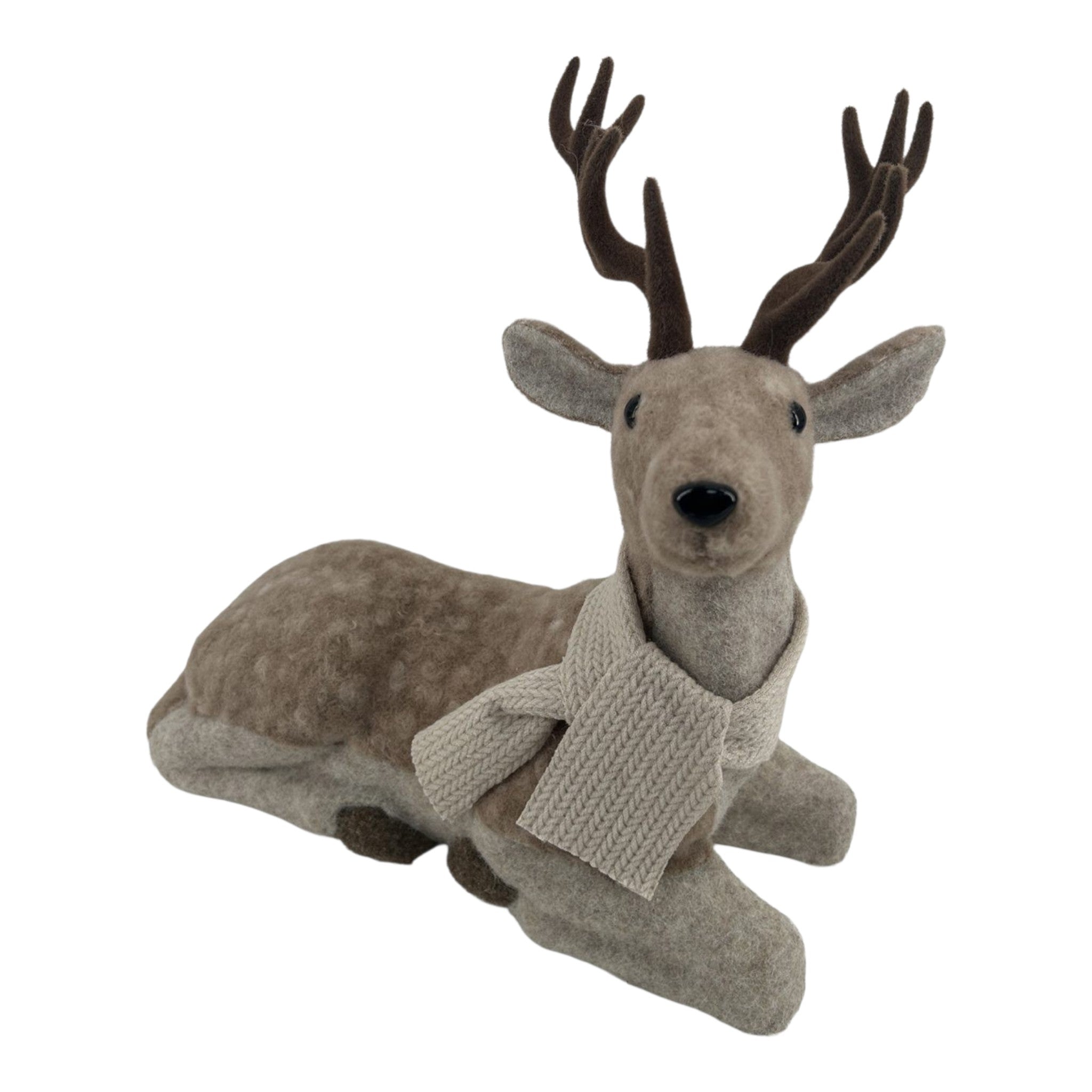 Deer Brown Felt w/Scarf 14"x14"