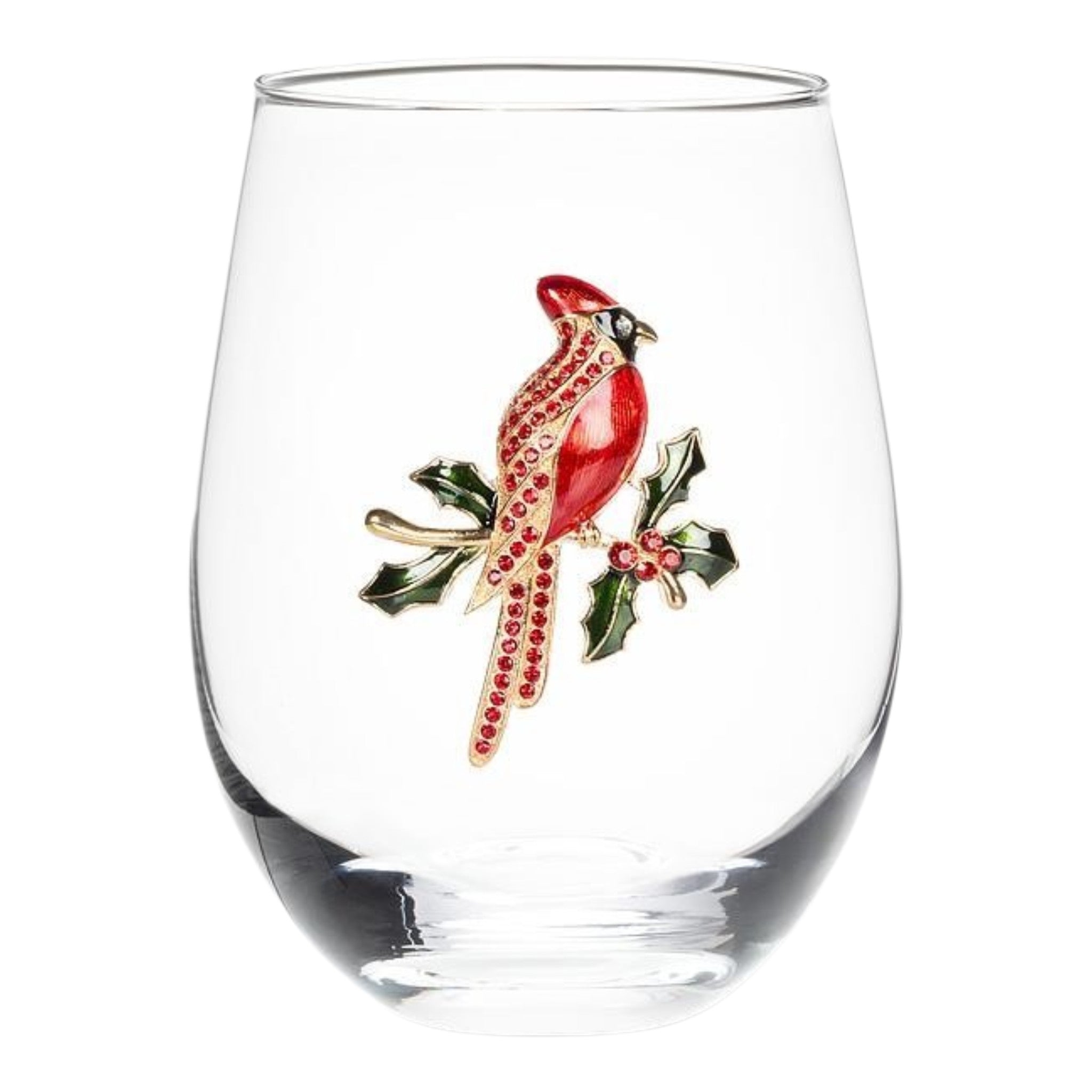 Cardinal Stemless Wine Glass w/Jewel 16oz