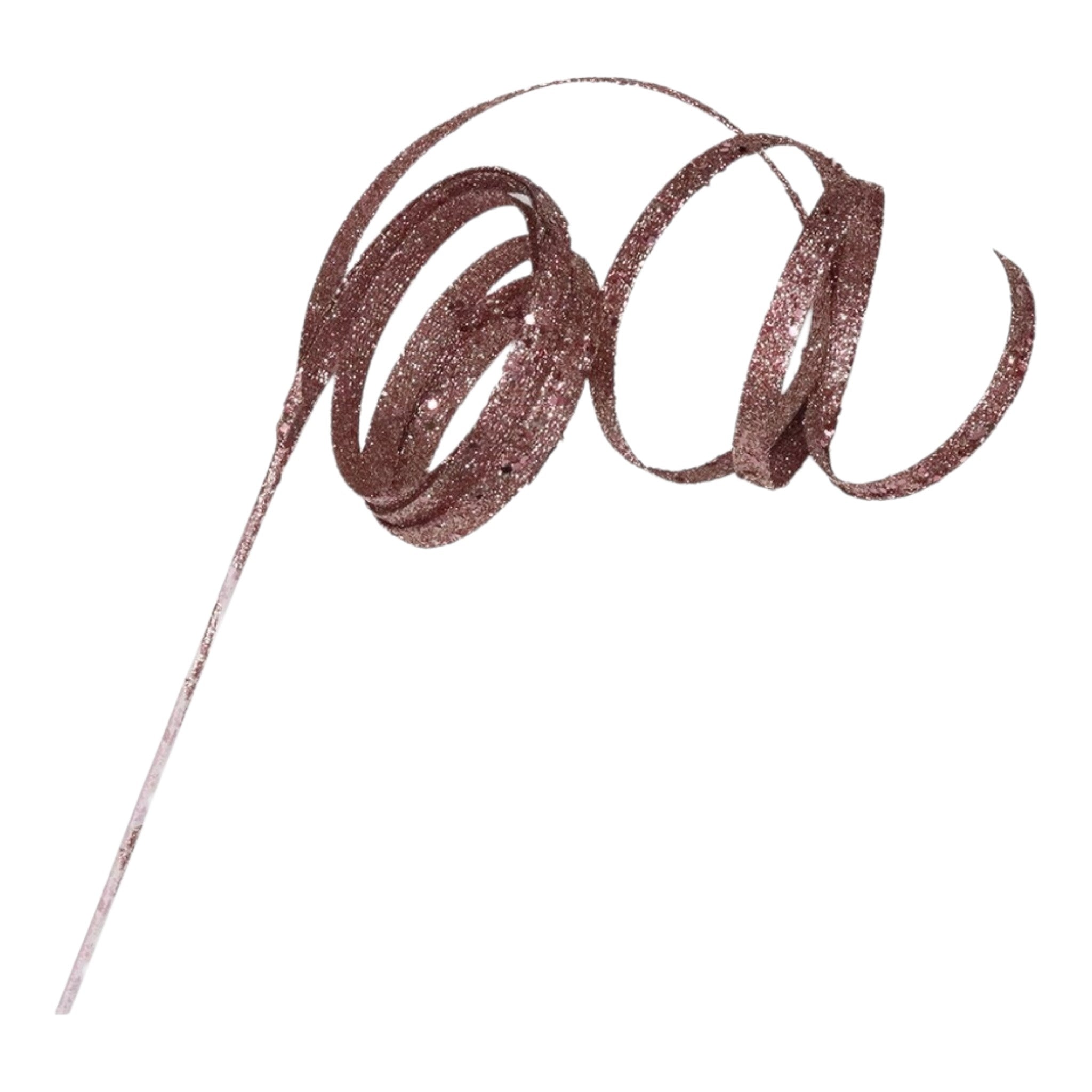 Spray Curl Hanging Ribbon Rose Gold 33.5"