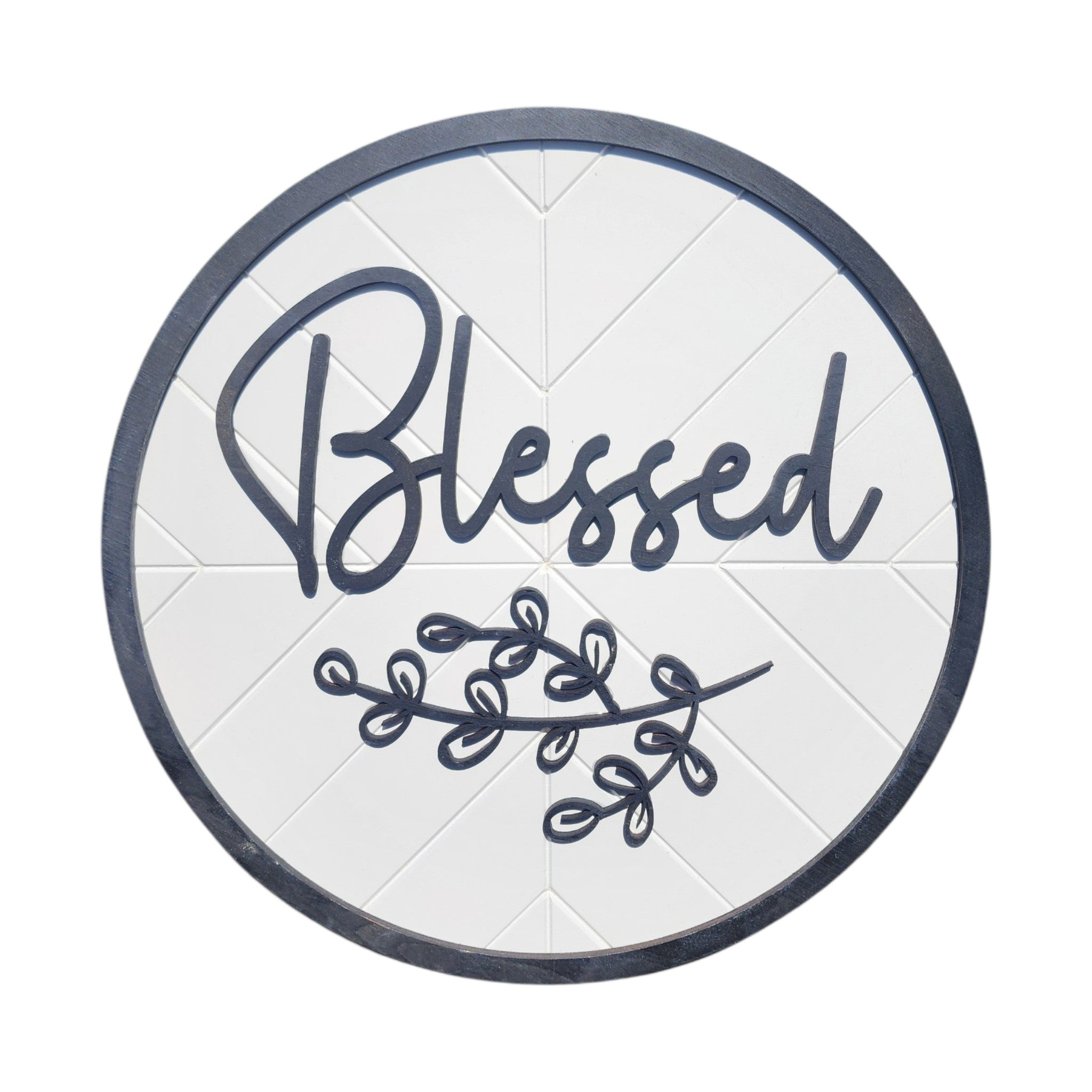 15' Round Mosaic Sign | Blessed