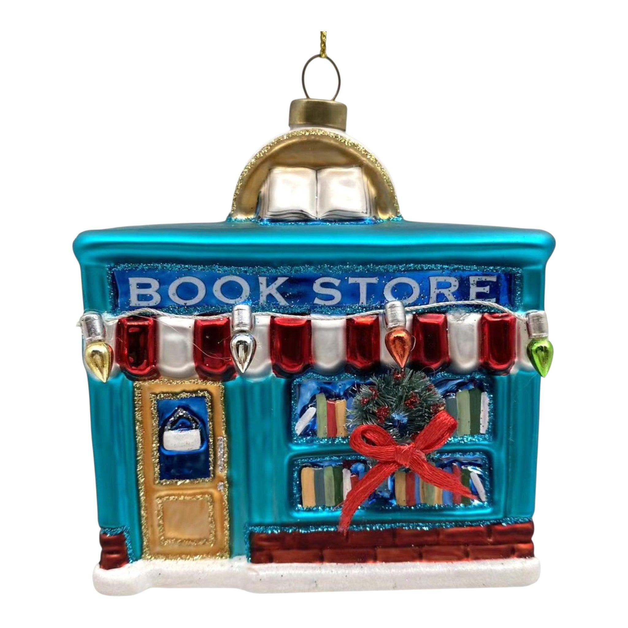 Ornament Glass Book Store 4"
