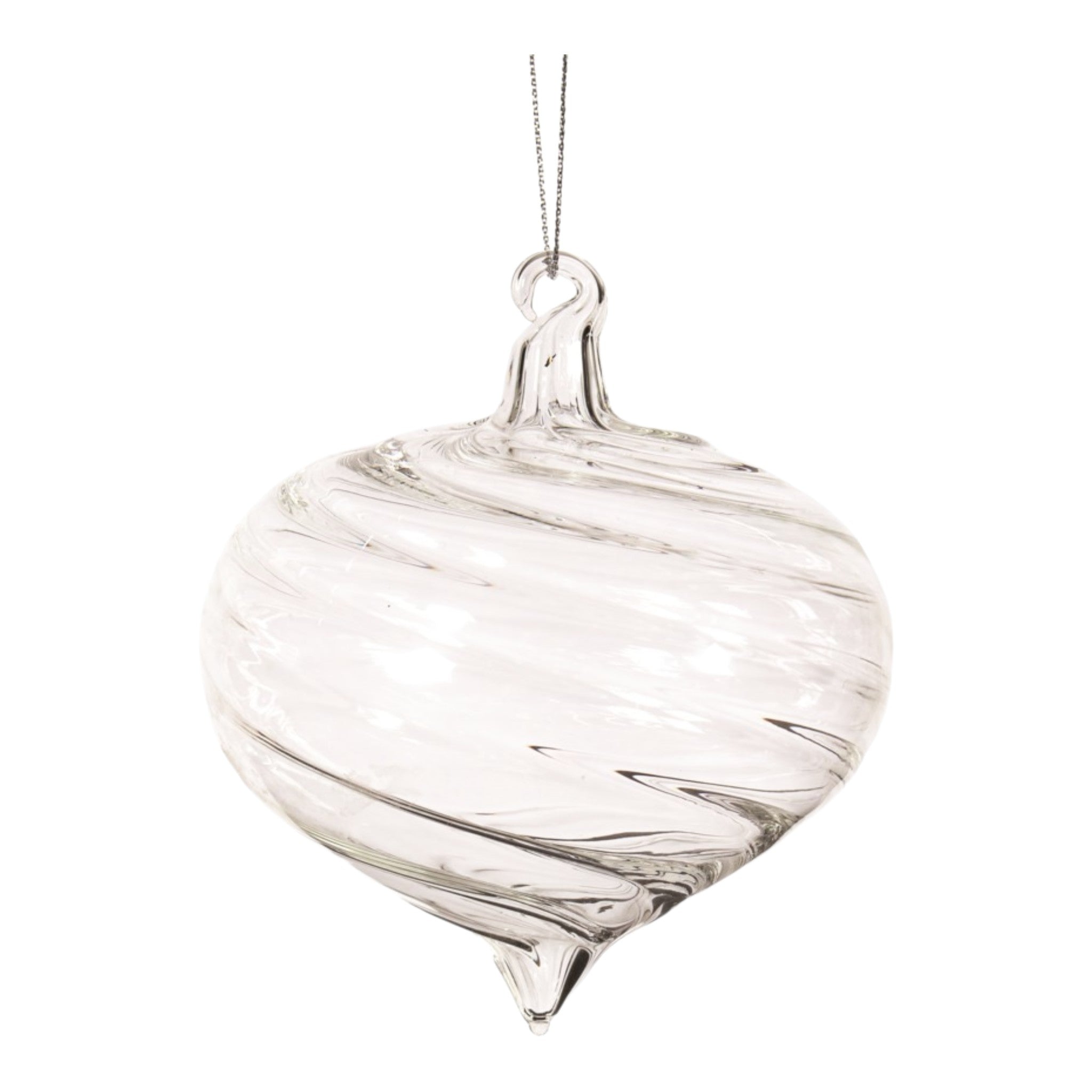 Ornament Clear Swirl Onion