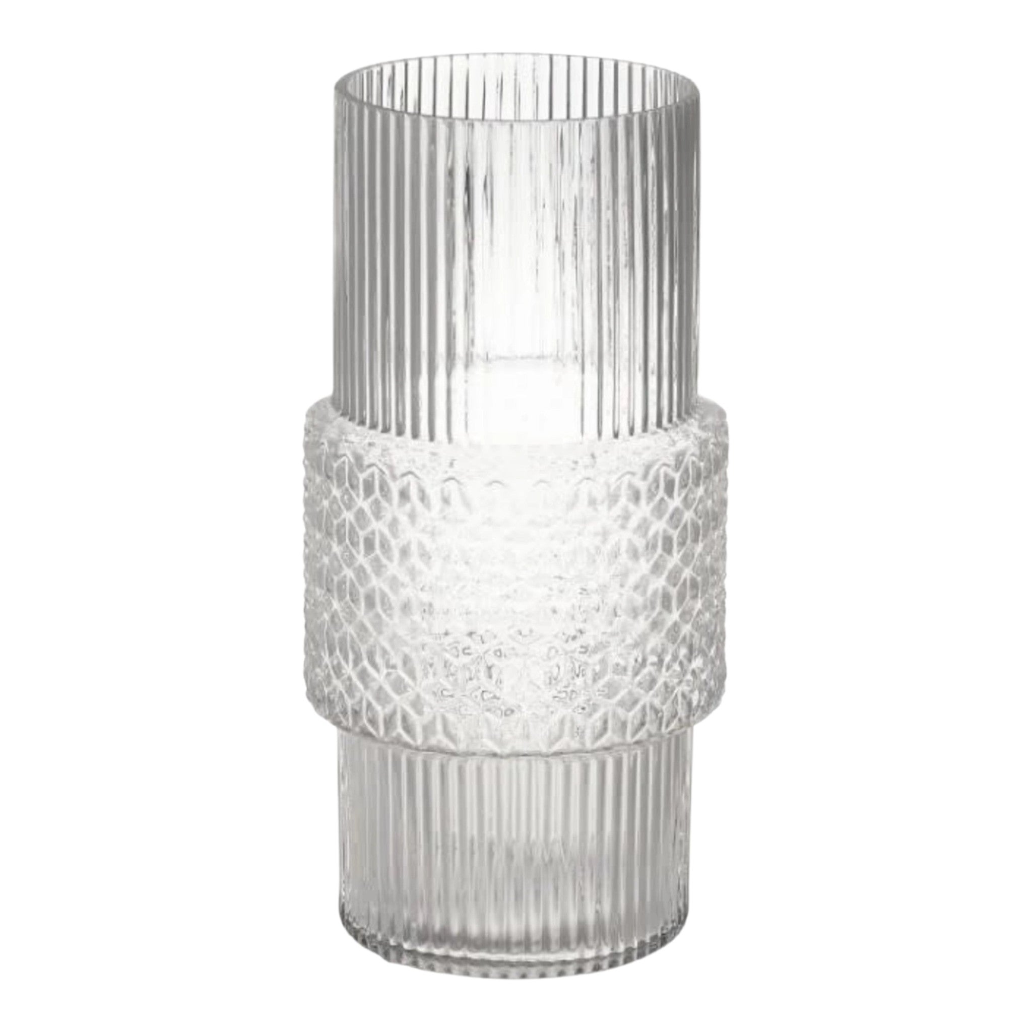 Ribbed Glass Vase