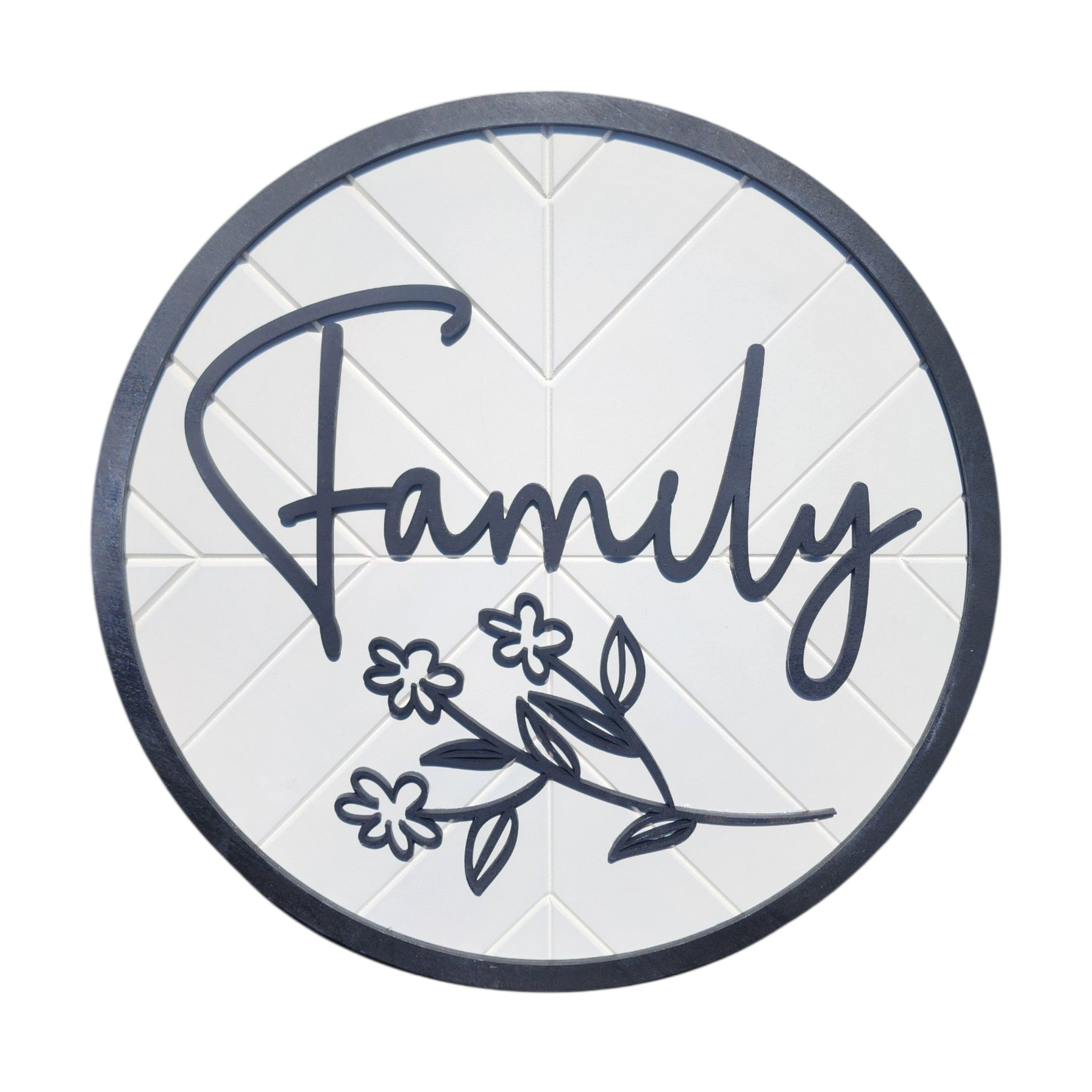 15' Round Mosaic Sign | Family