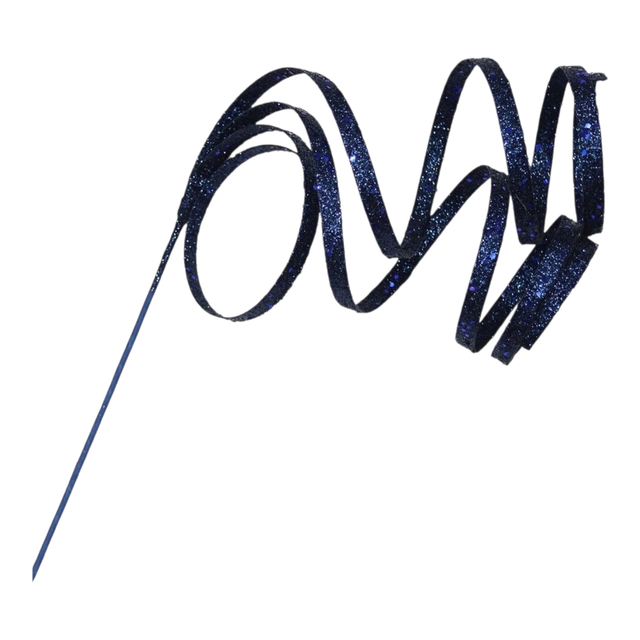Spray Curl Hanging Ribbon Navy Blue 33.5"