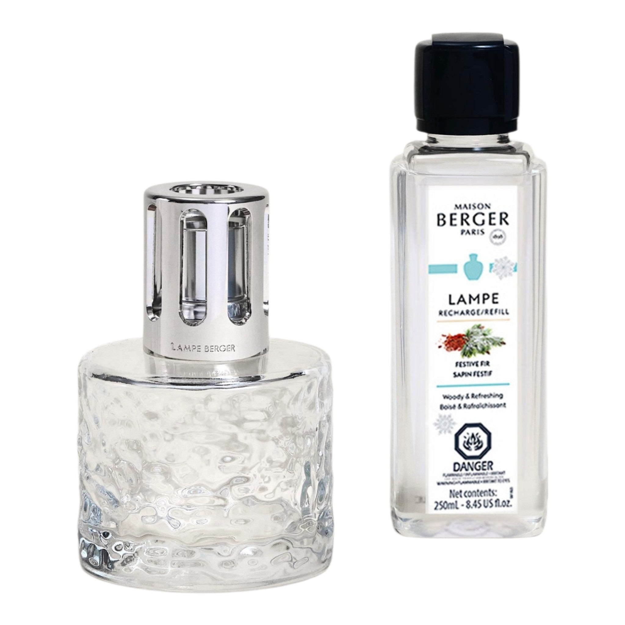Lampe Berger Mirage Clear + Festive Fir 250ml Set
