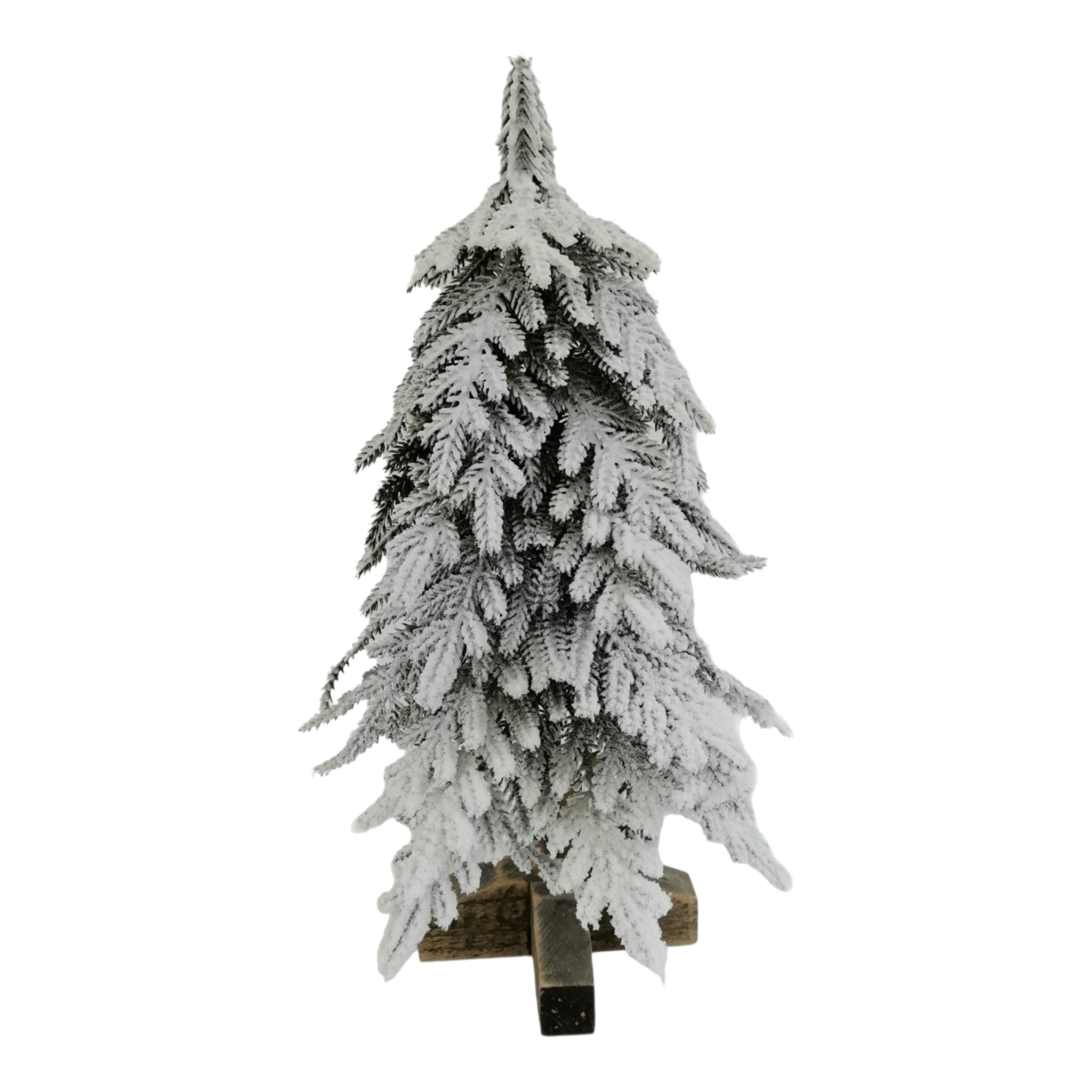 Tree Flocked Pine Table Top 14"