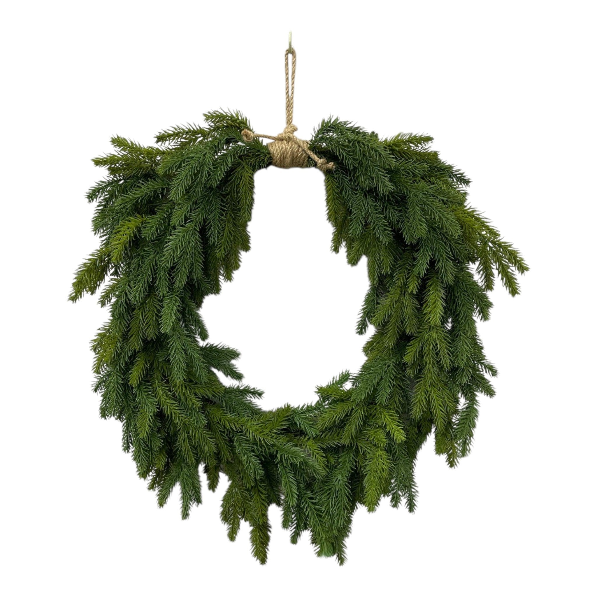 Fresh Touch Red Spruce Heart Shaped Wreath