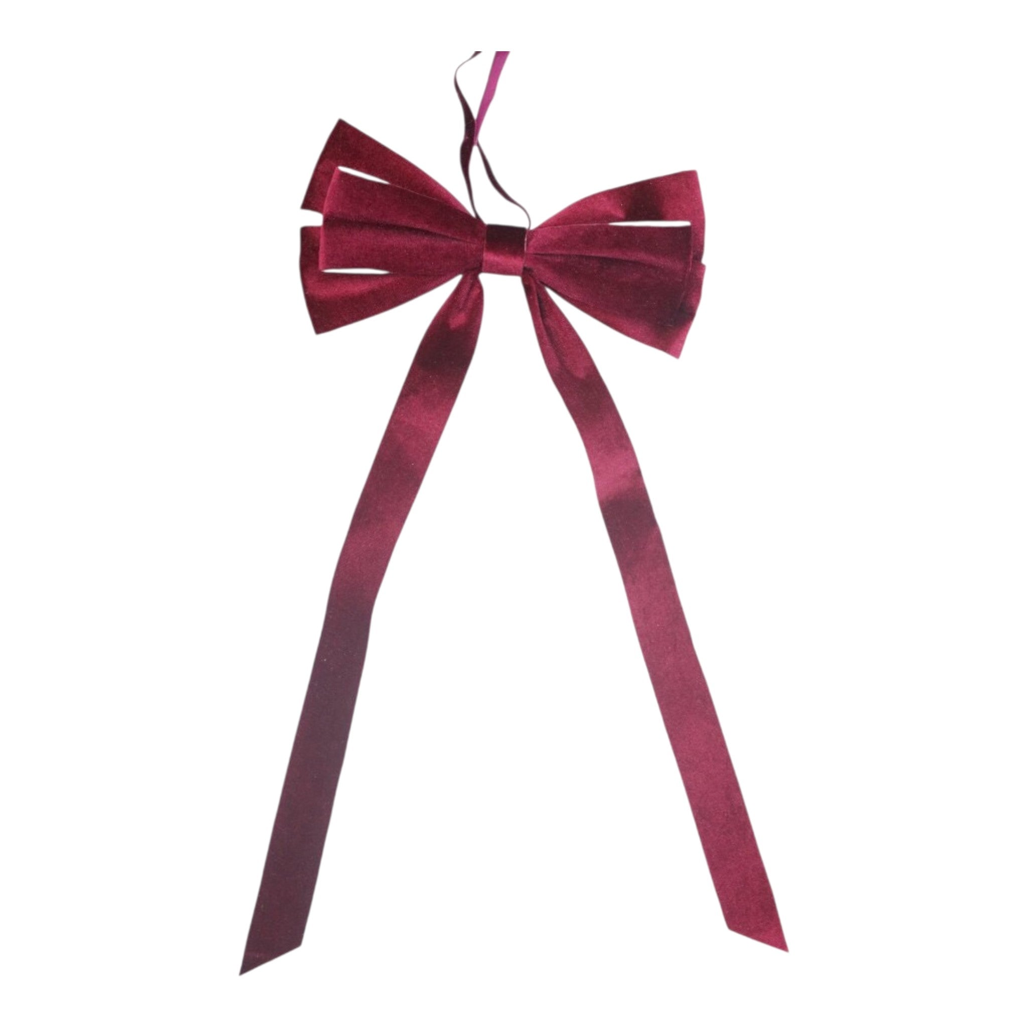 Bow Velvet Black Cherry w/Hanger 9x19"