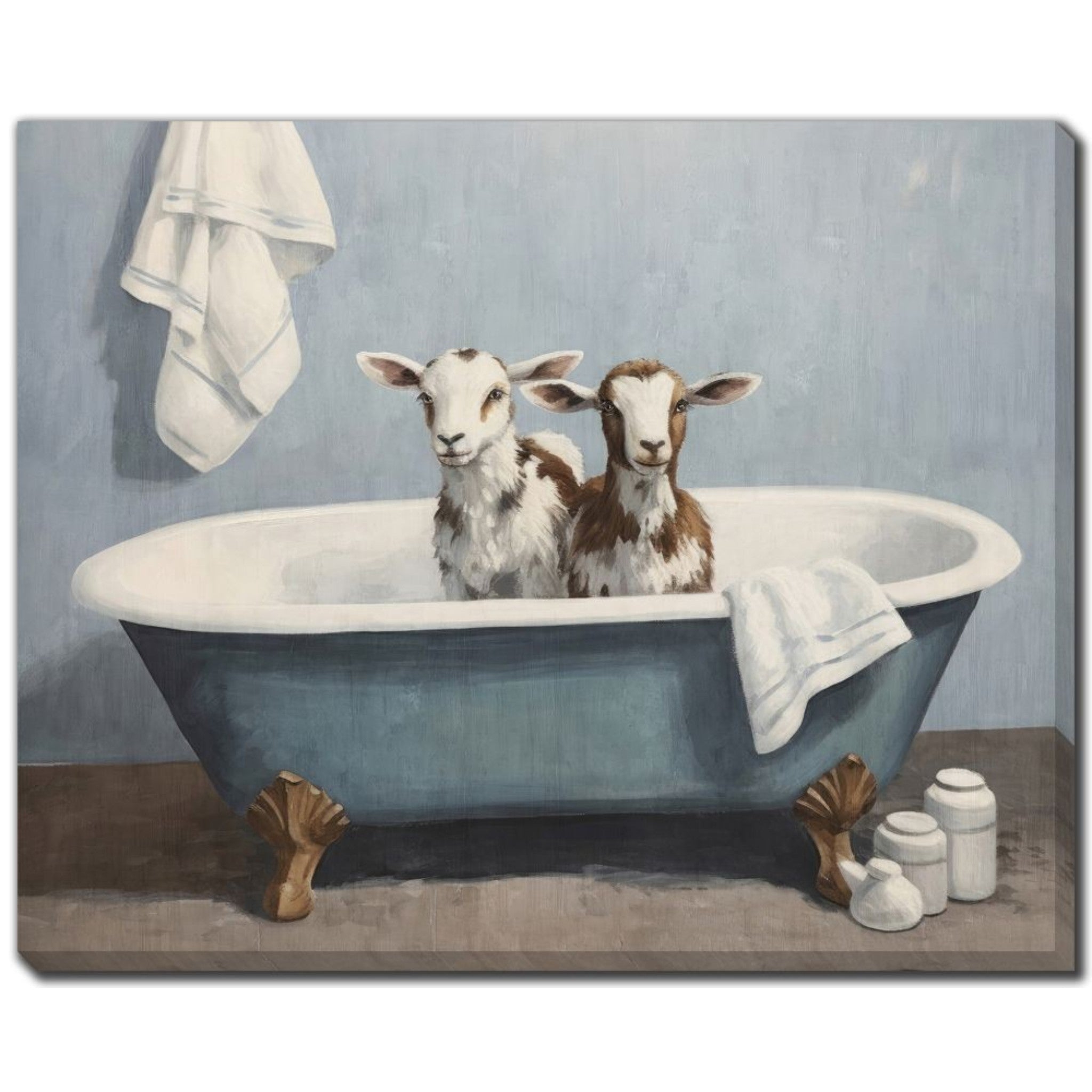 Bathtub Goats II - 30"L x 24"H