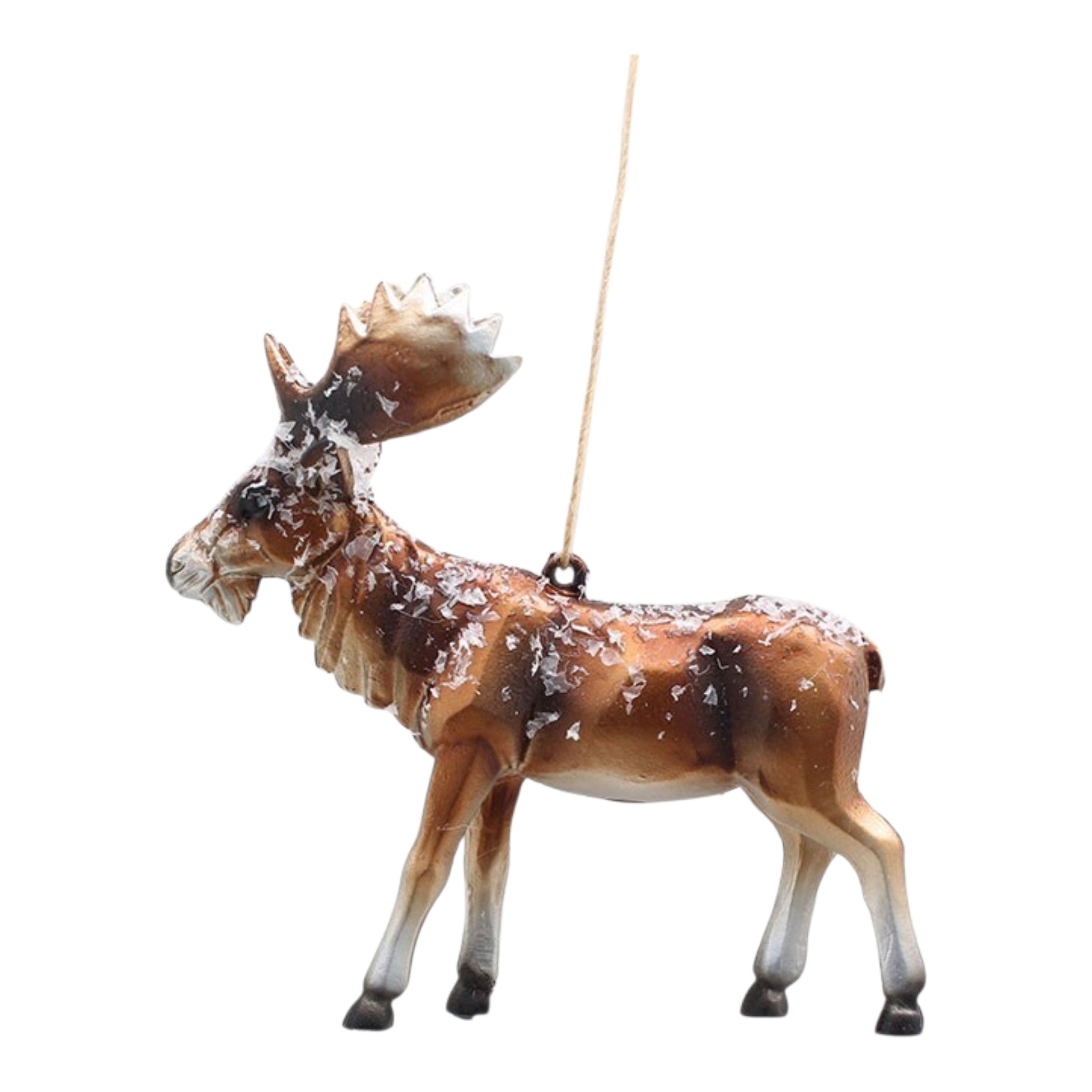 Snowy Moose Ornament