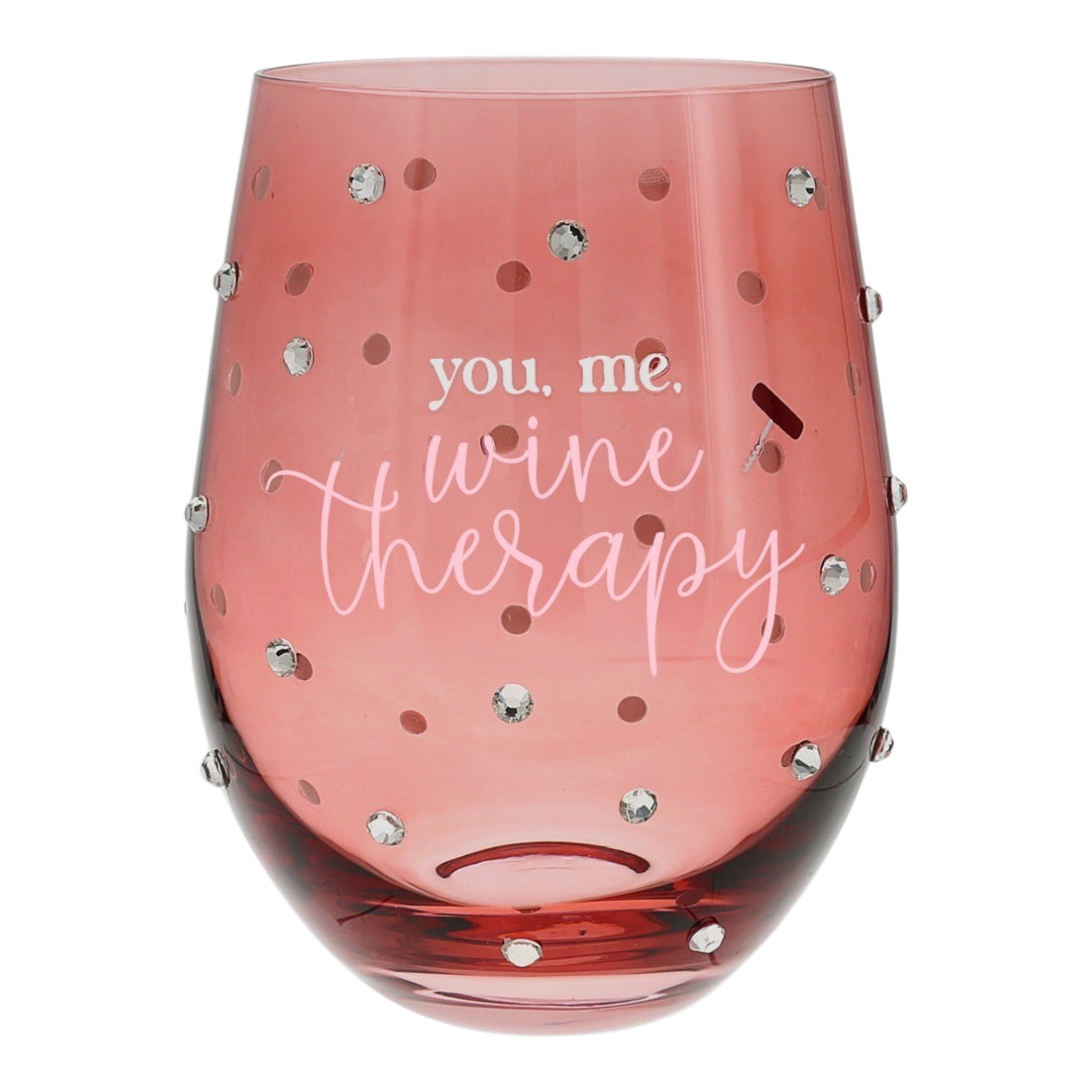 Wine Therapy Stemless Gift Boxed 18oz Wine Glass