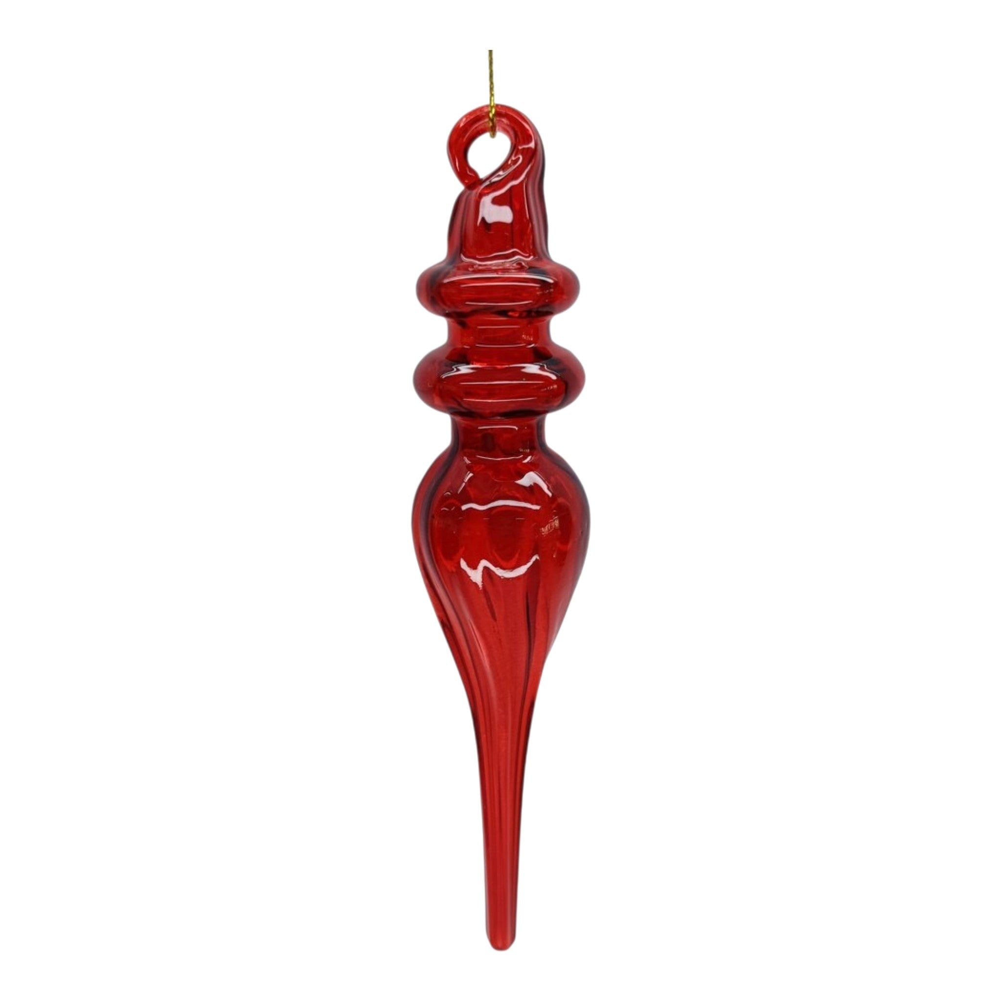 Ornament Glass Finial Drop Slender 5.5"