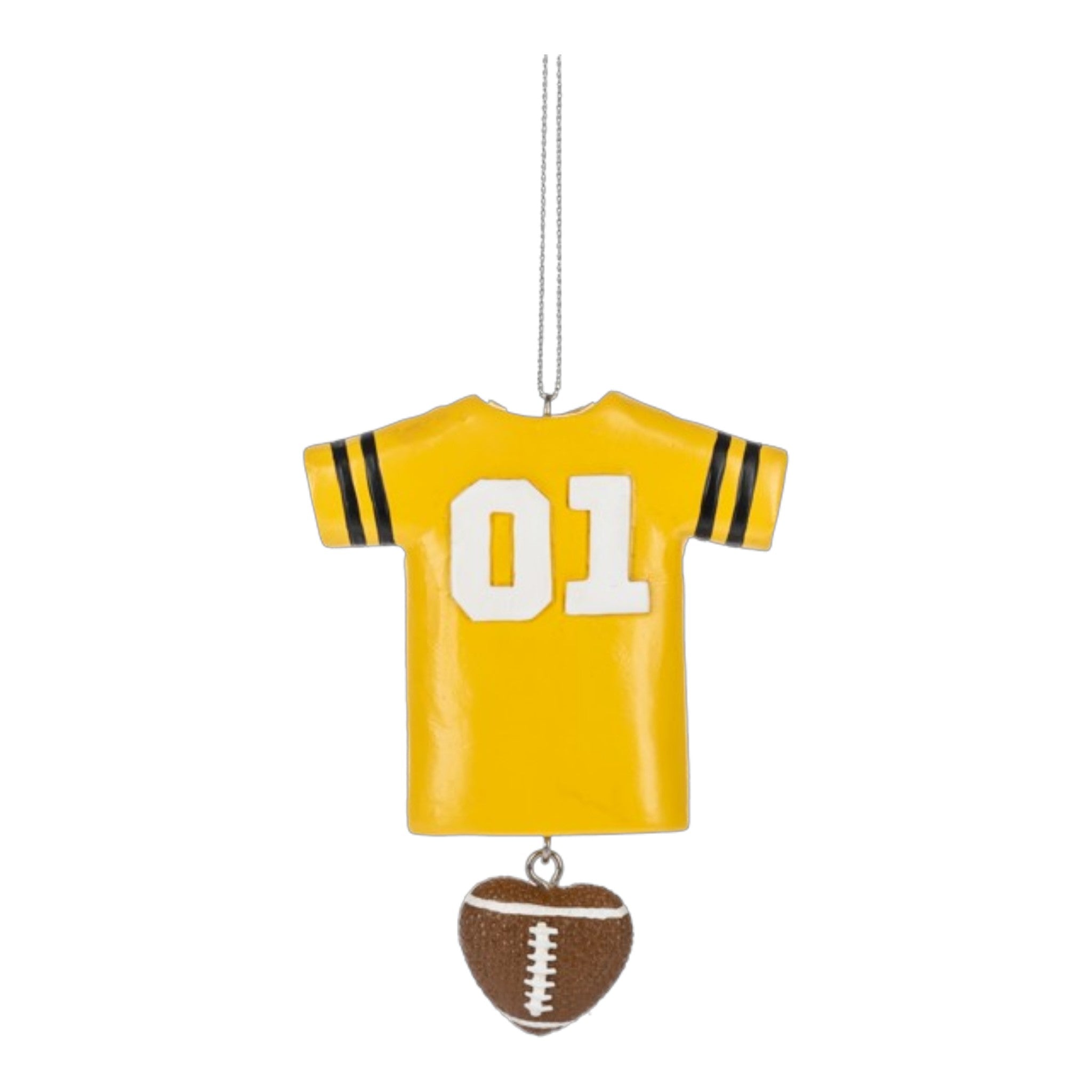 Ornament Sport Shirt Resin Football 2 3/4" W. x 3 5/8" H.
