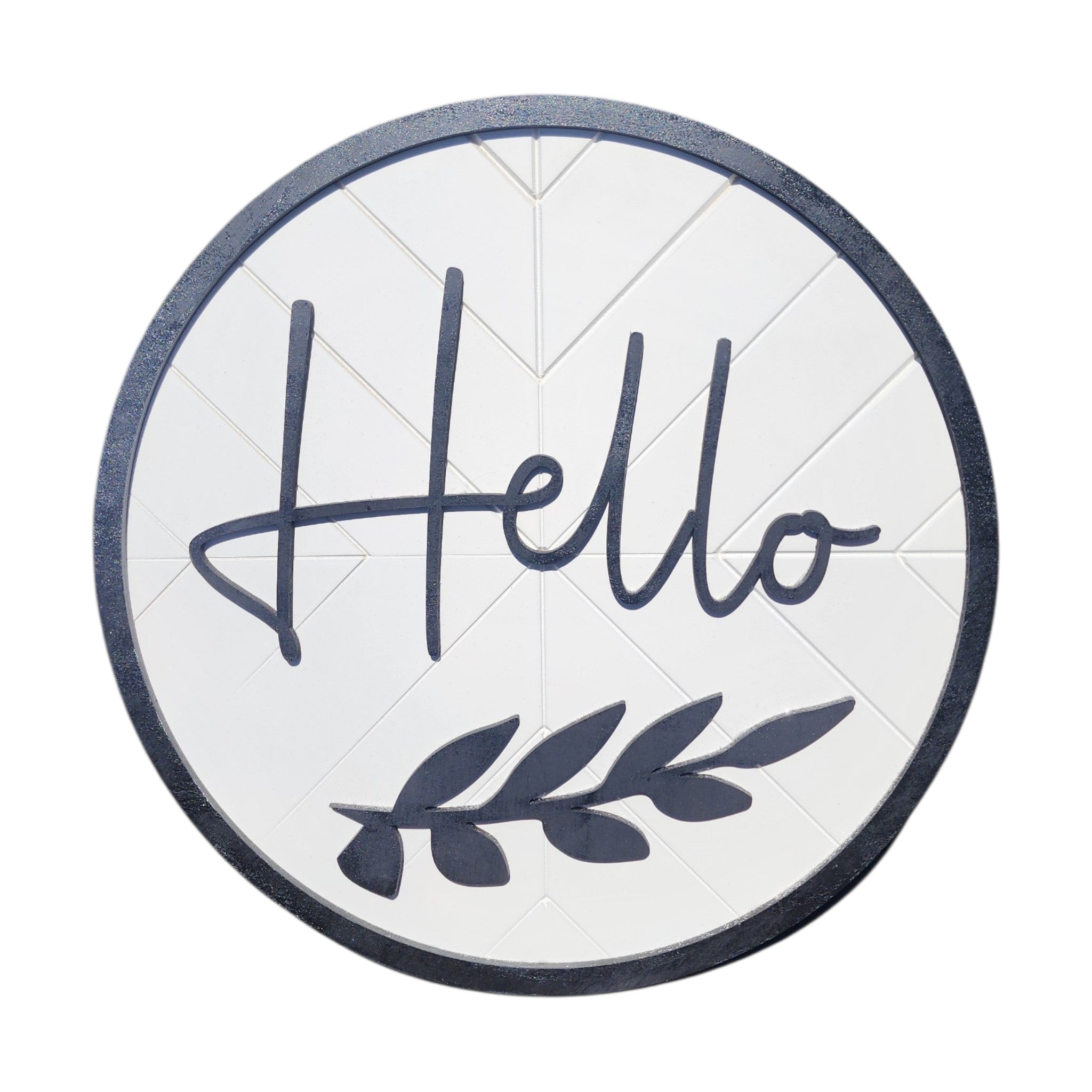 15' Round Mosaic Sign | Hello