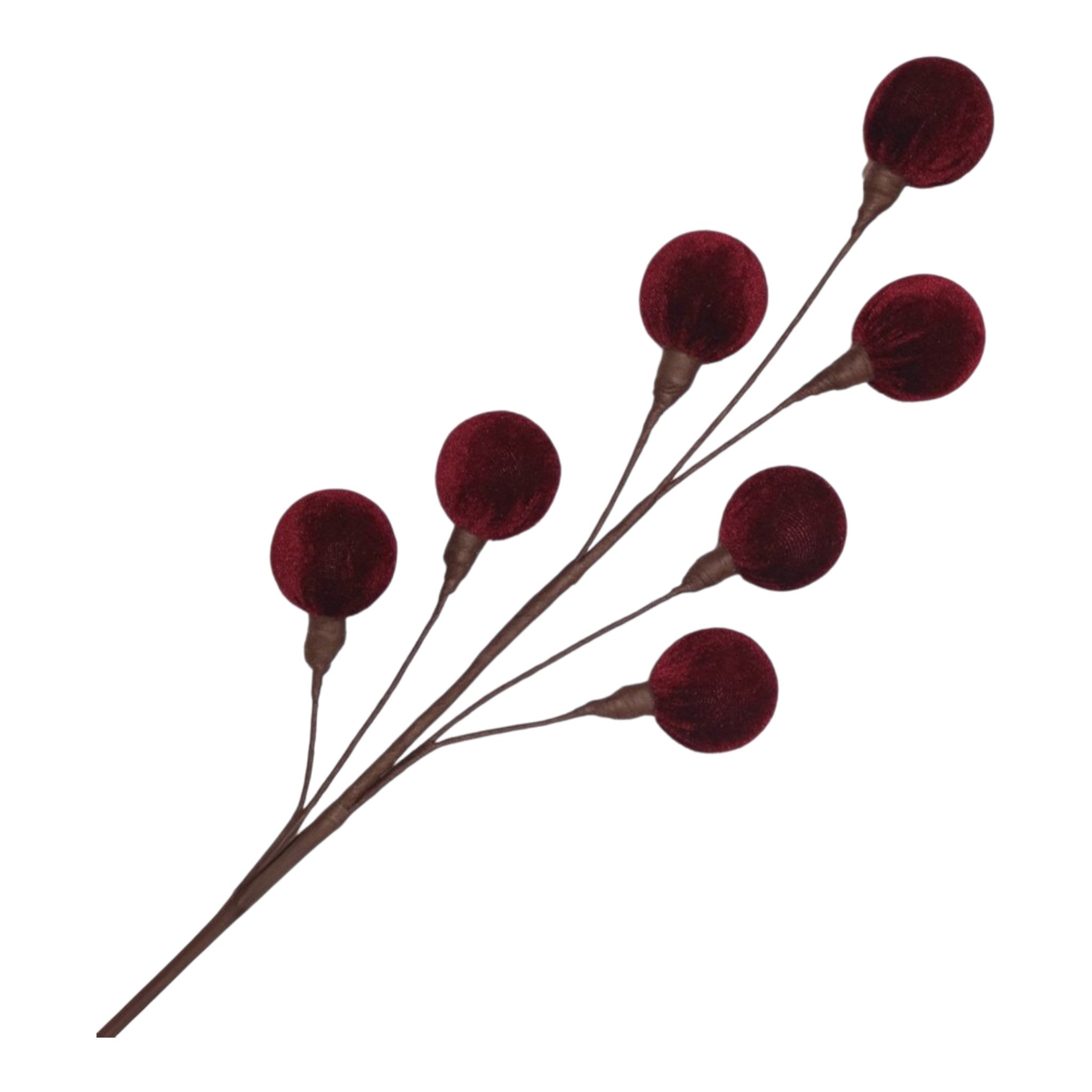 Spray Ball Velvet Burgundy 23"x7"