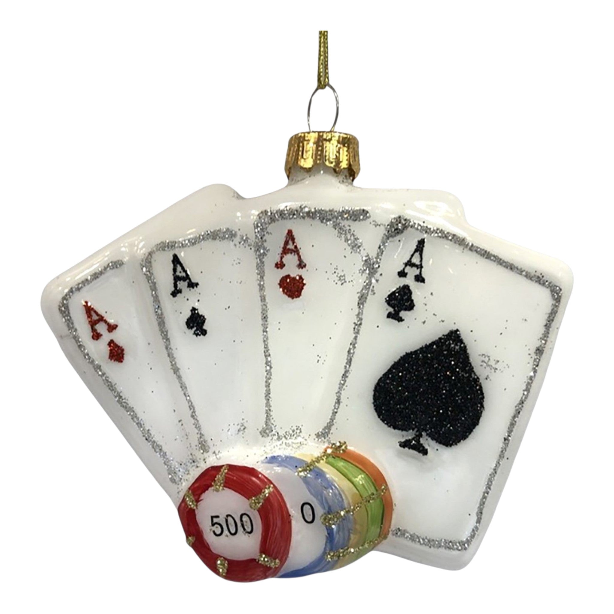 Ornament Glass Poker Cards 4"