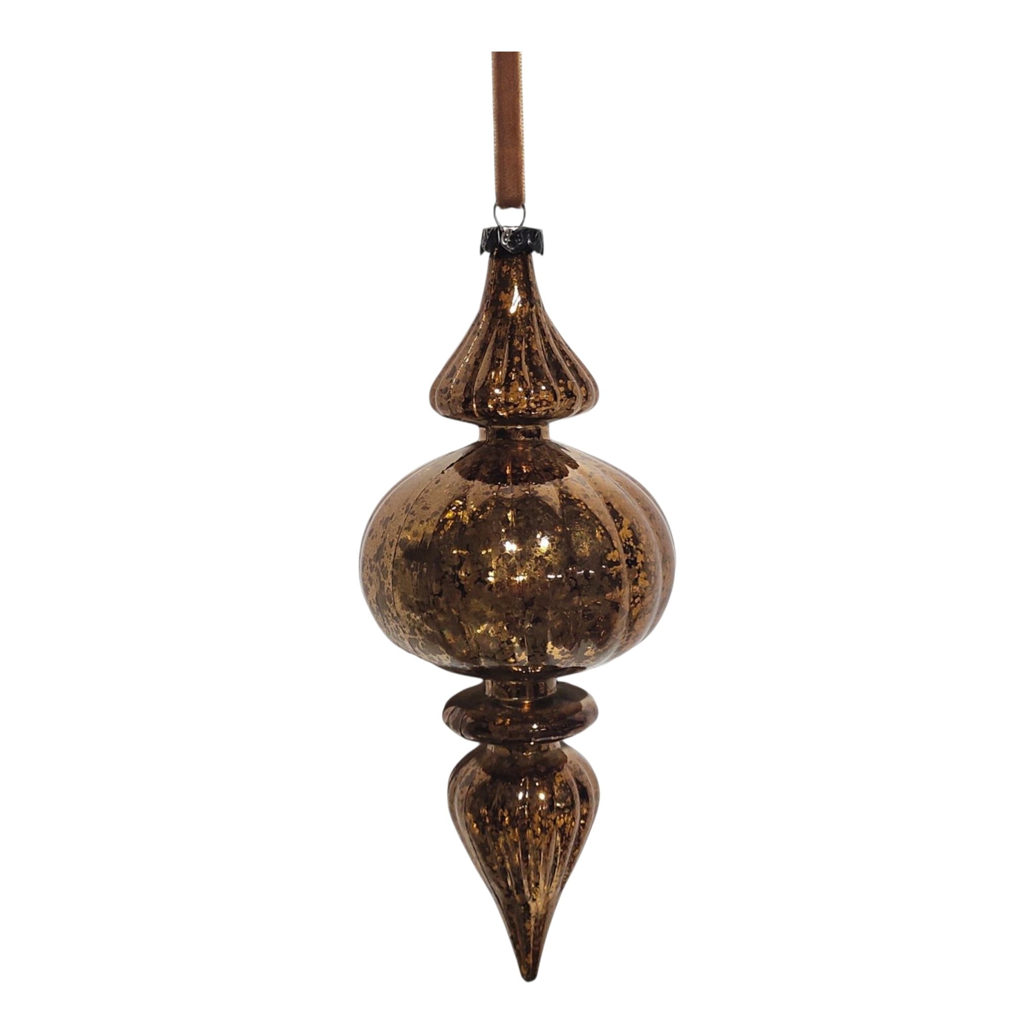 Ornament Finial Copper Mercury FInish 7"