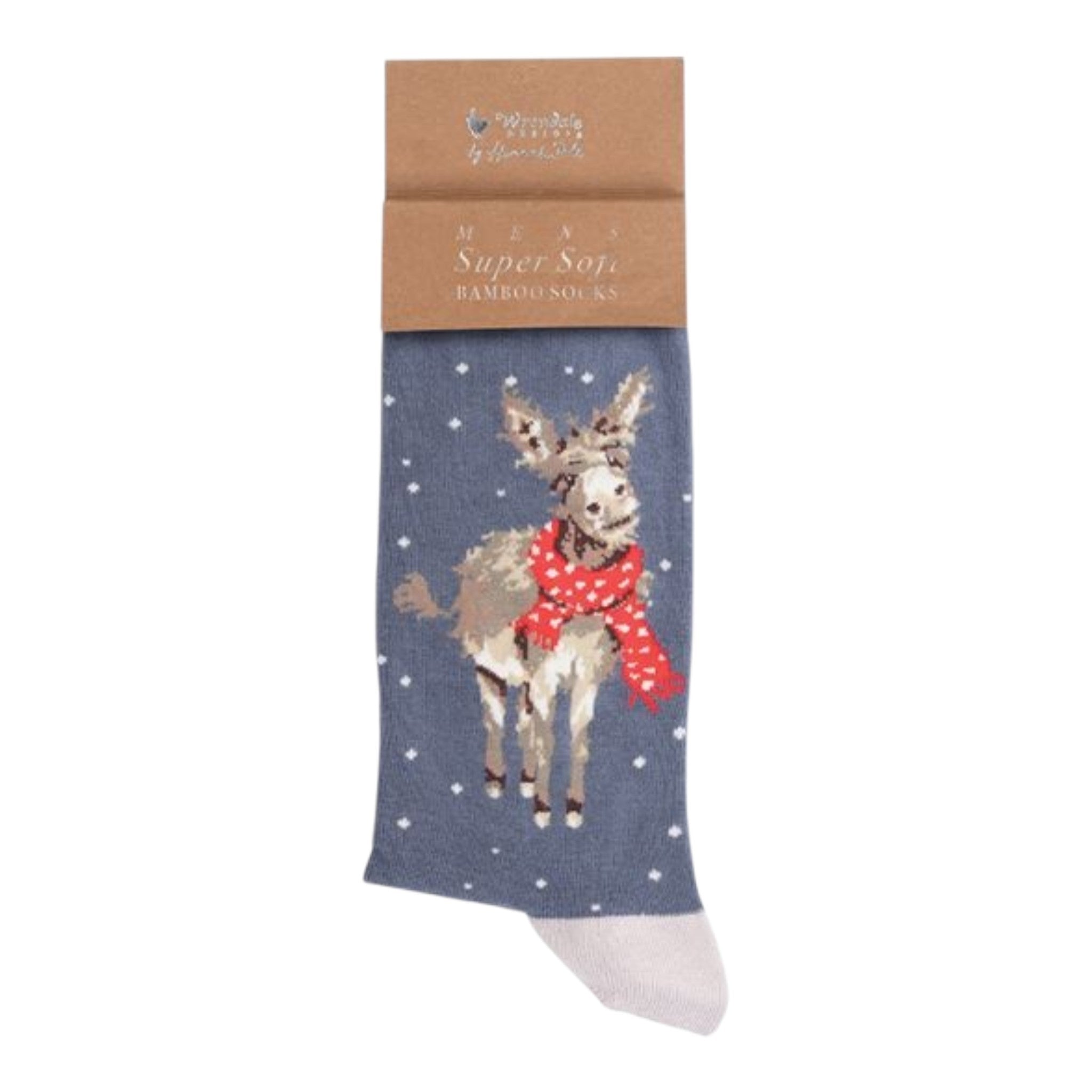 Donkey Mens Christmas Sock All Wrapped Up