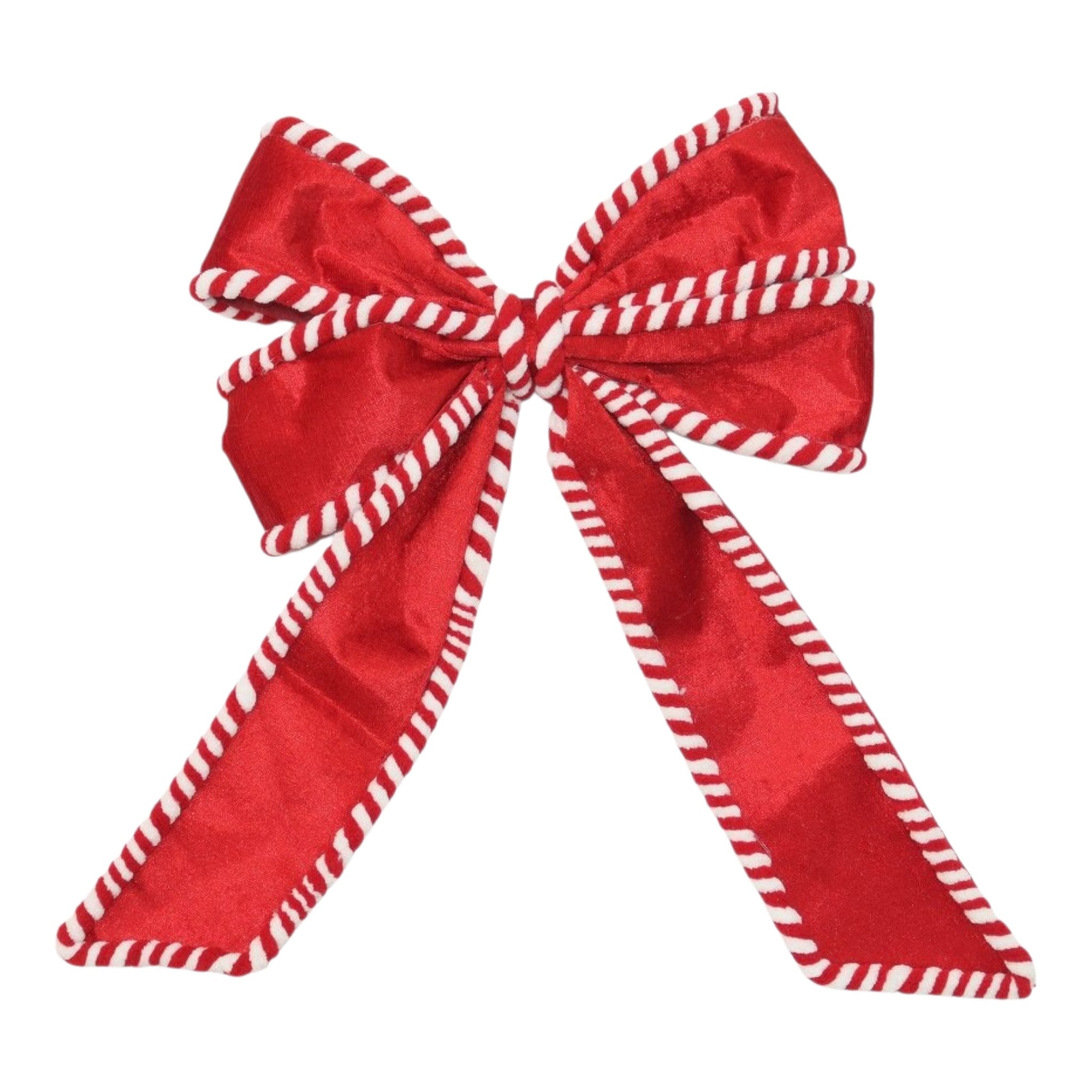 Candy Cane Felt Bow Red & White 11"x14"