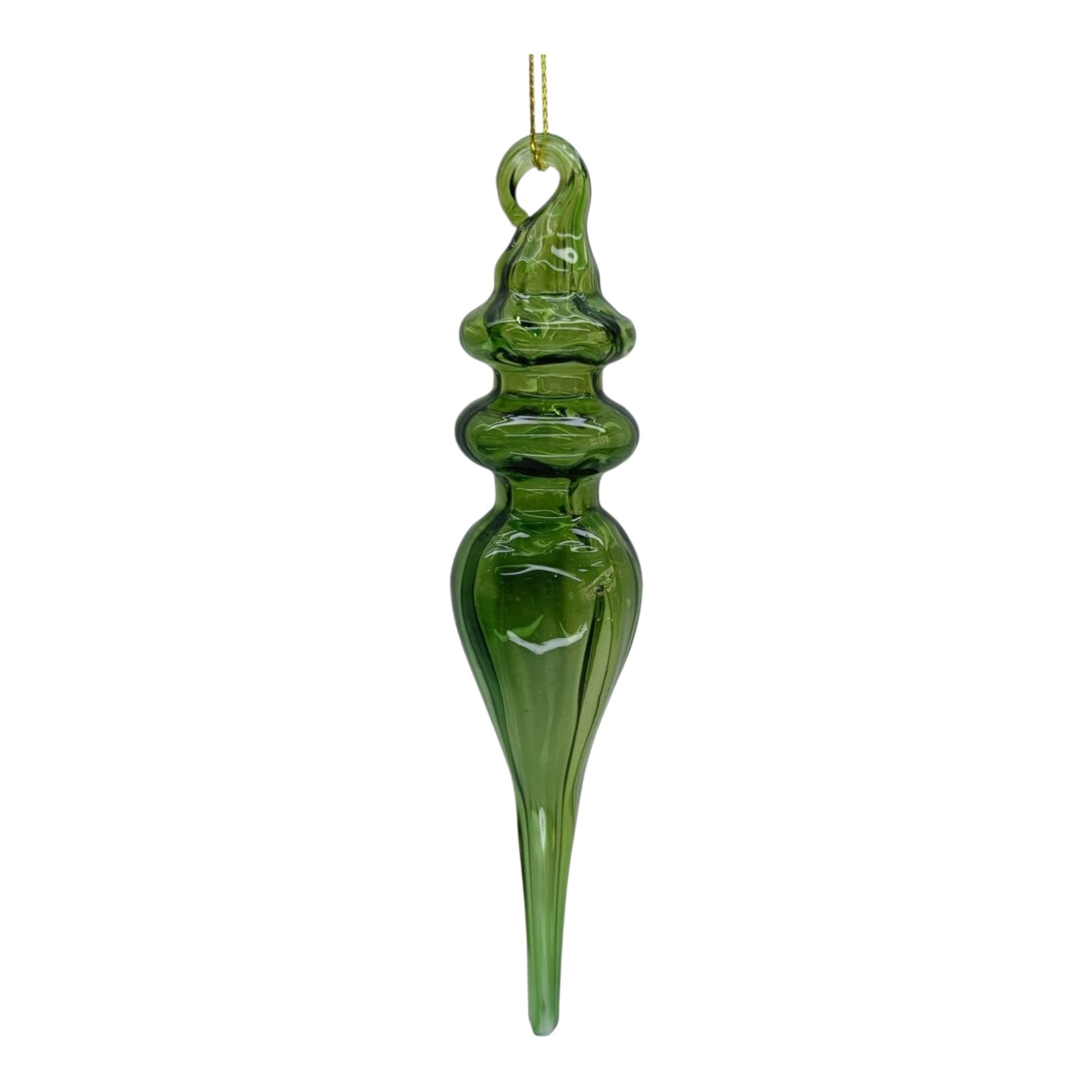Ornament Glass Finial Drop Slender 5.5"