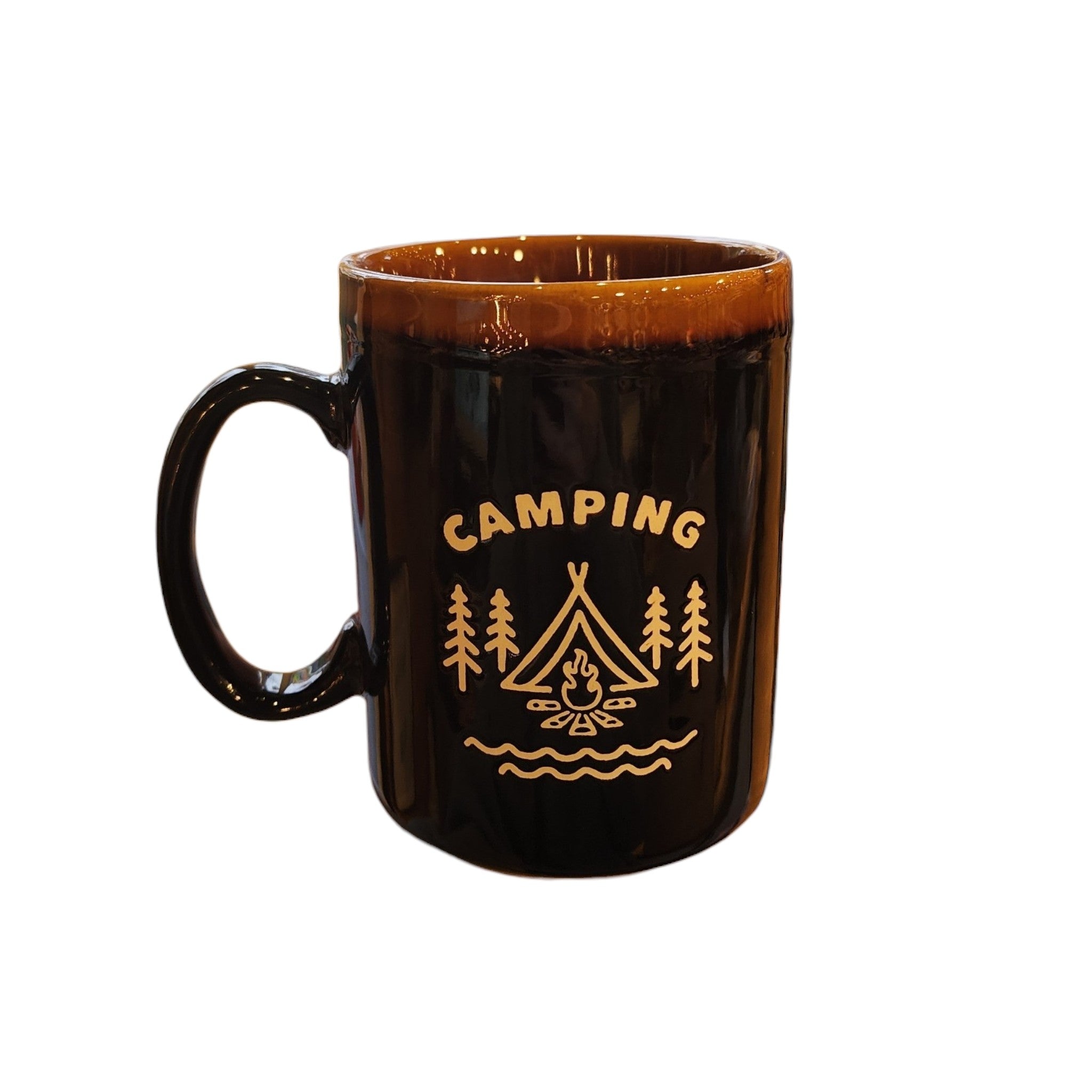 Black Camping Mug