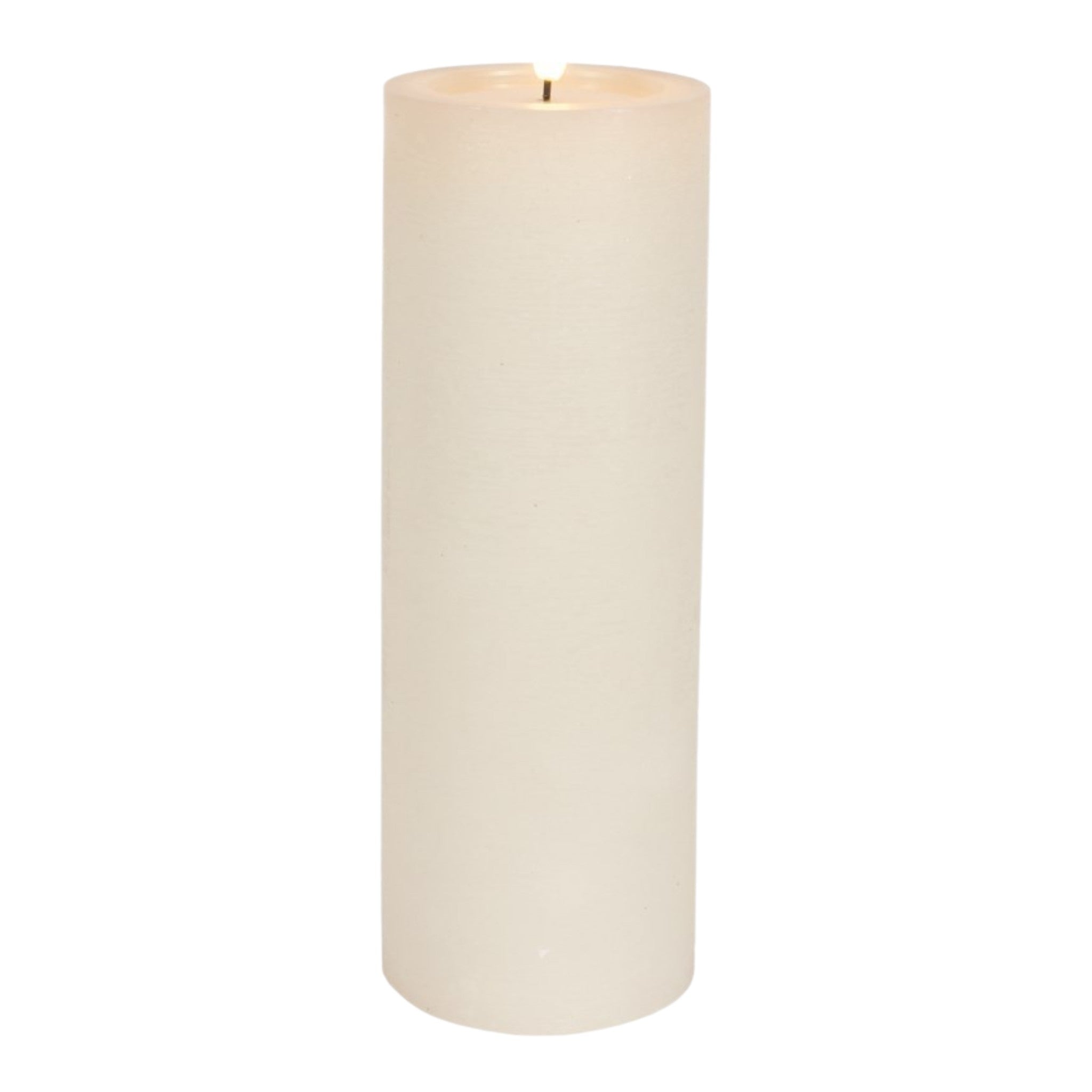White Wax Pillar Candle with LED Wick 4"x11"