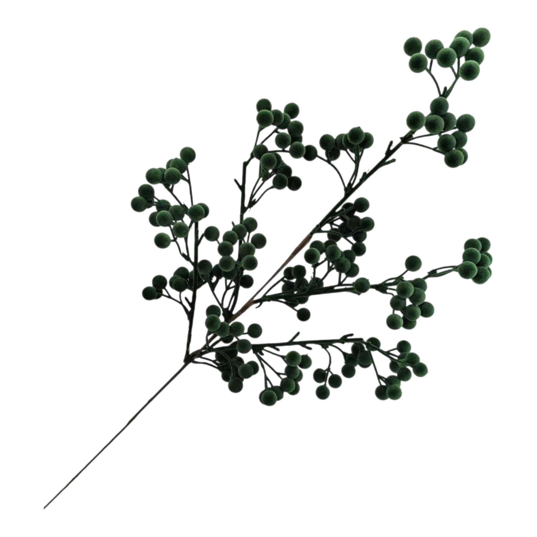 Berry Pick Flocked Green 28"
