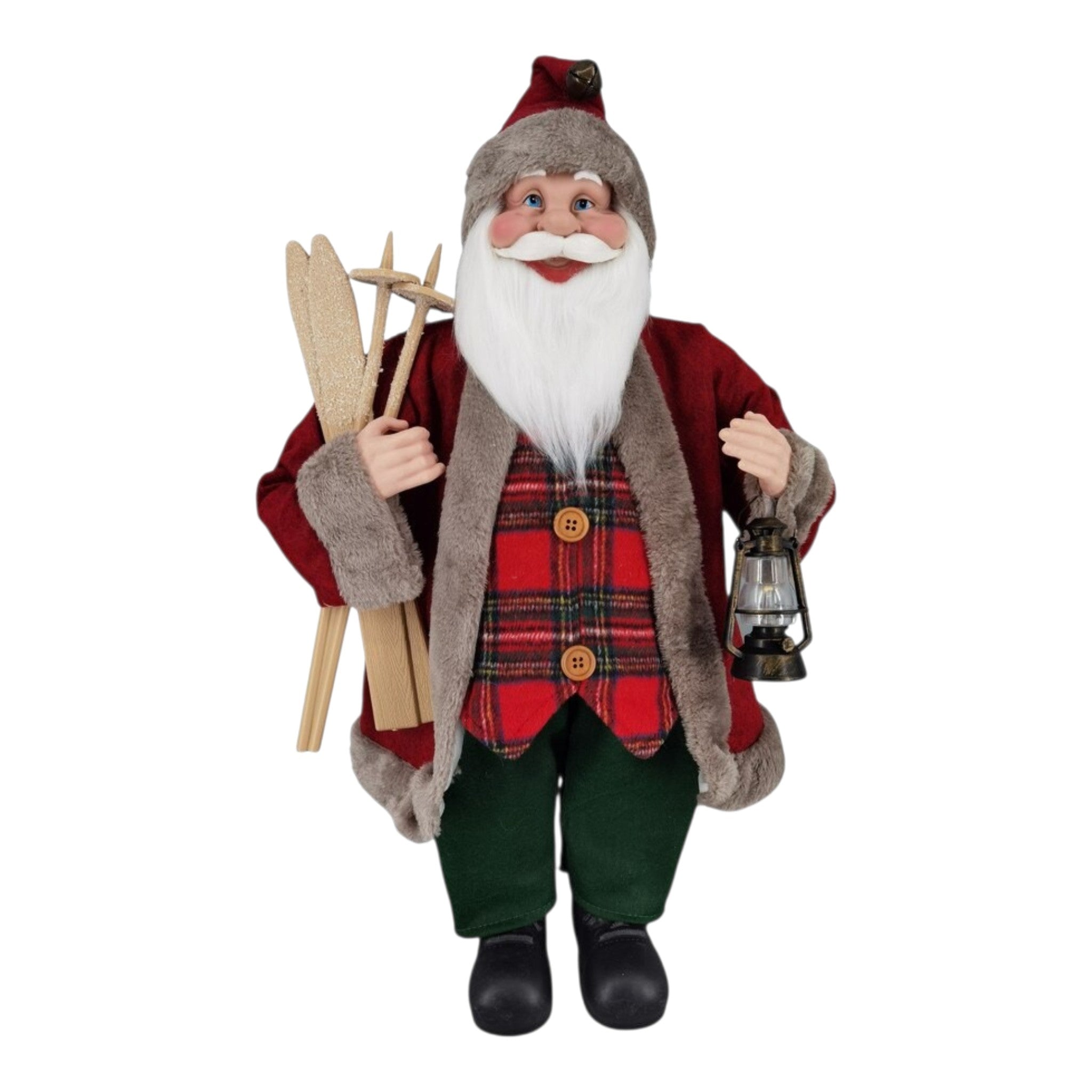 Santa Standing Red Coat w/Brown Fur