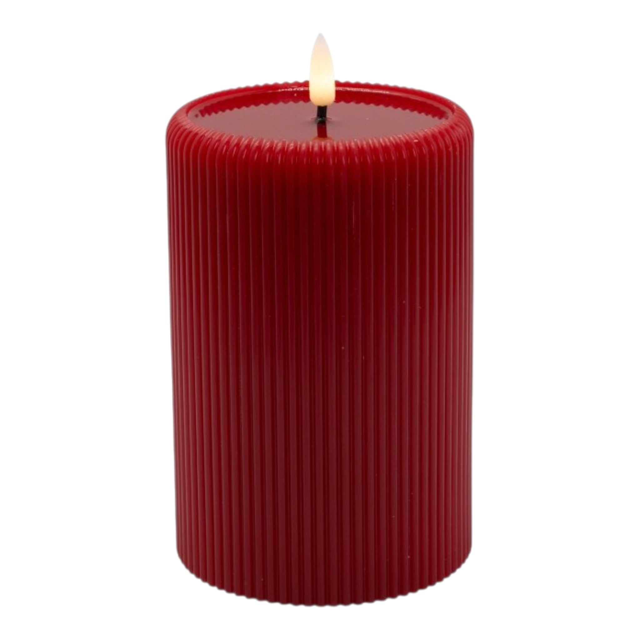 Candle Dark Red Led Flickering Concave Stripe