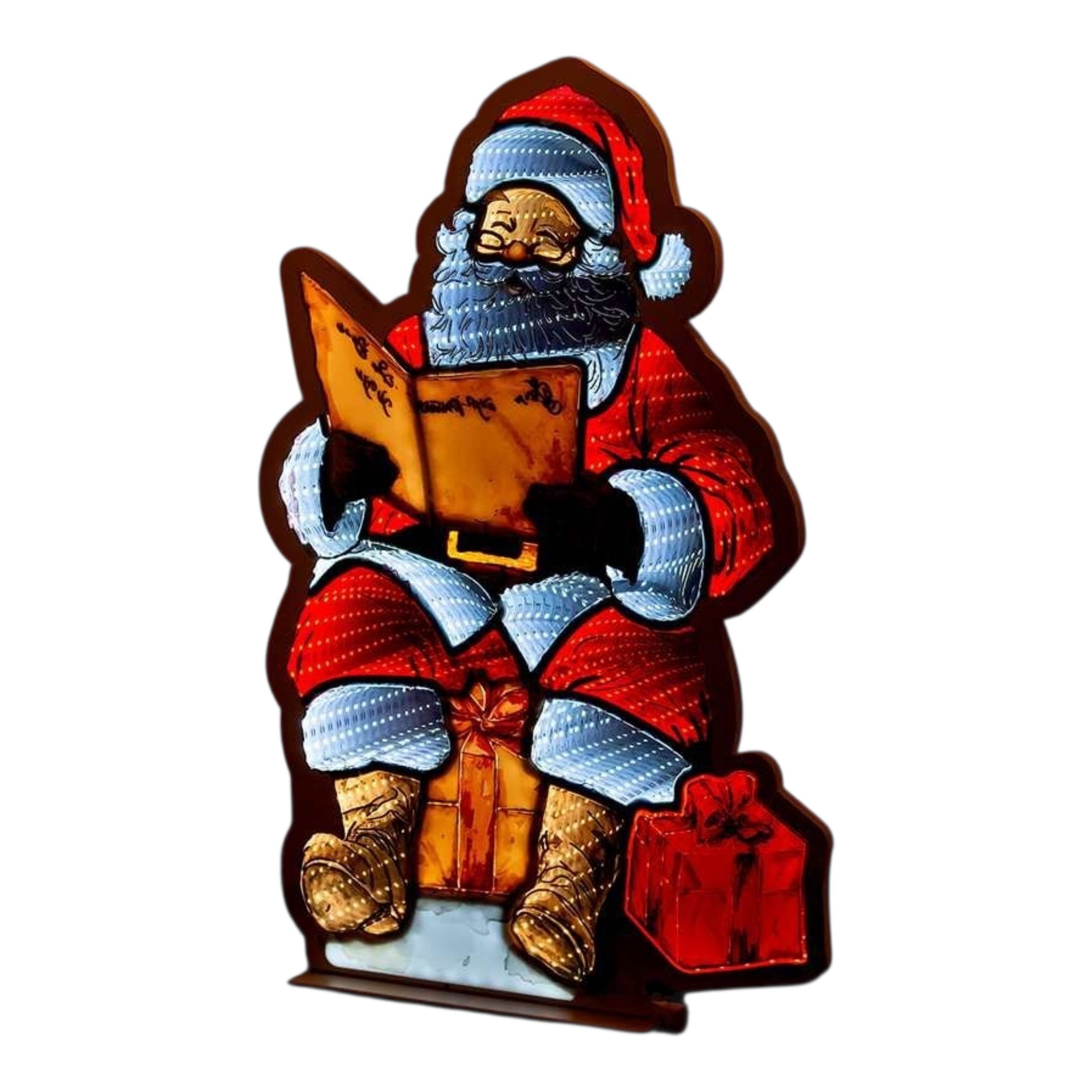 Santa with Book Infinity Light 23.5"