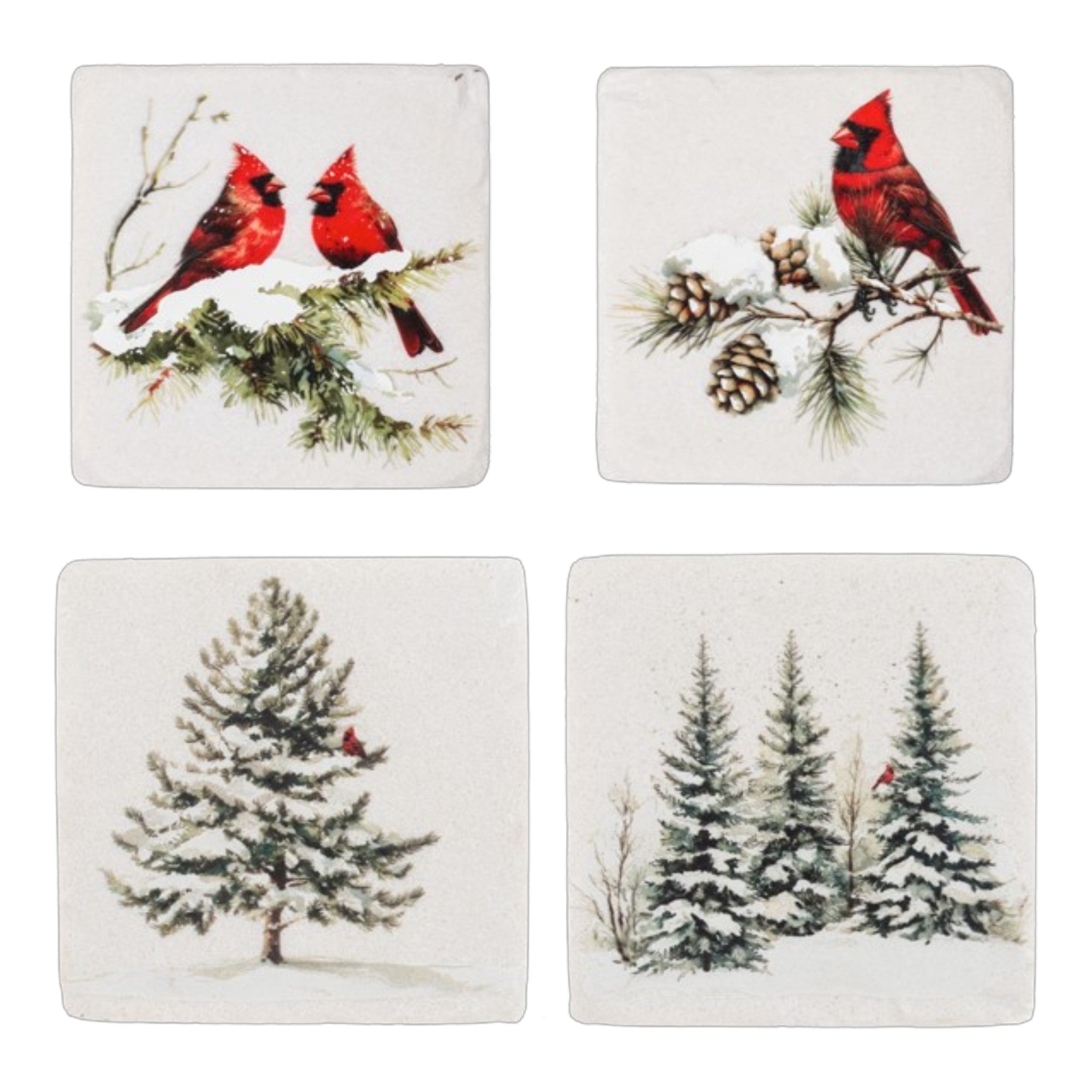 Winter Forest Coaster 4 piece Set