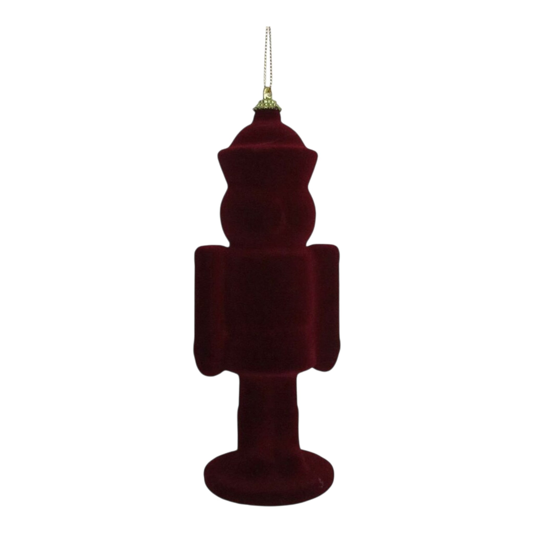 Ornament Nutcracker Flocked 8"
