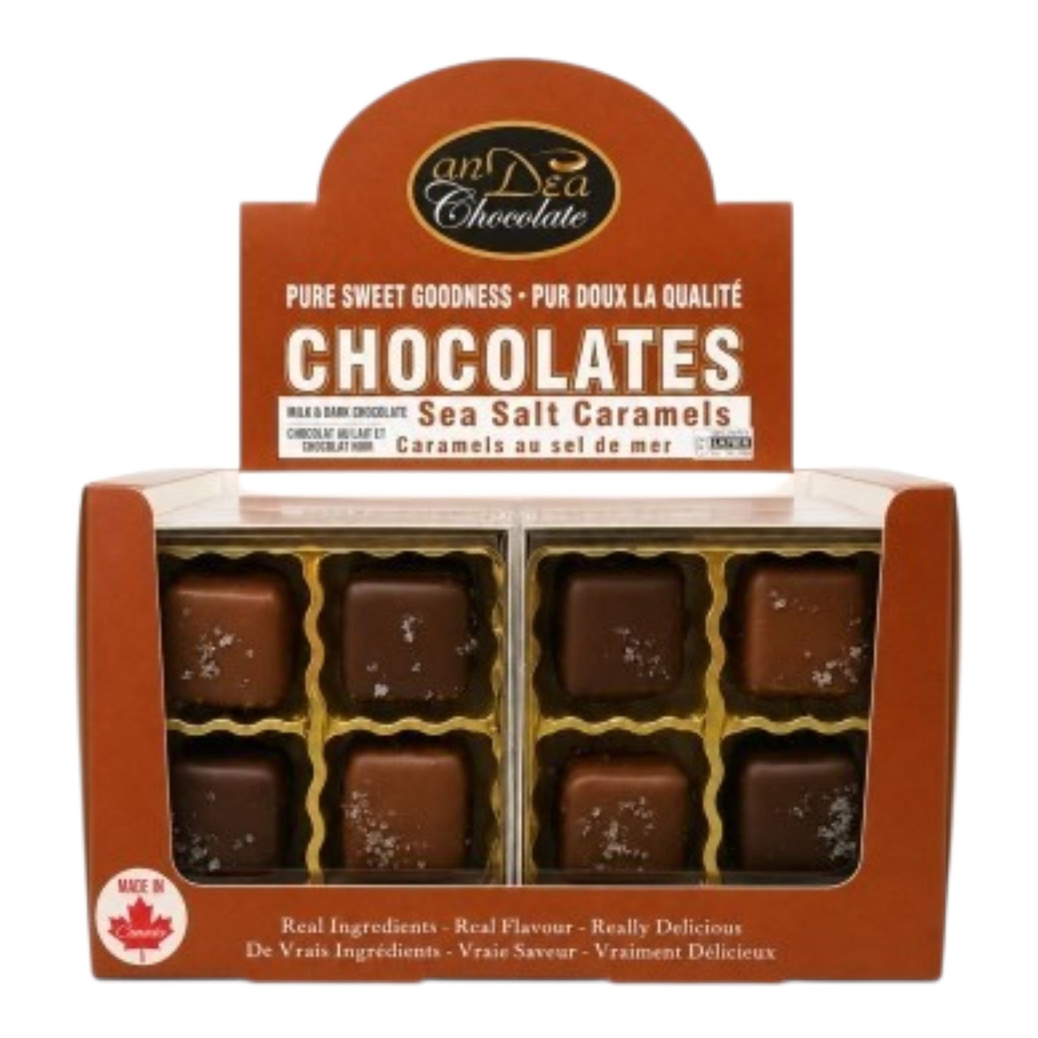 Sea Salt Chocolate 4 Piece Box