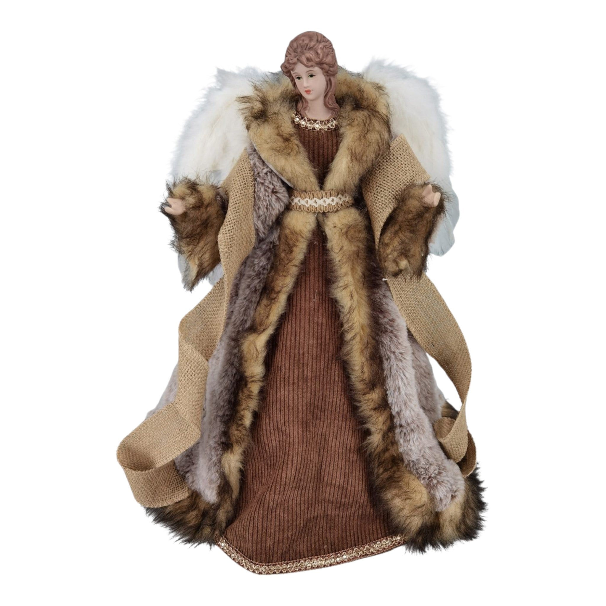 Angel Topper Brown Fur Gown 16"