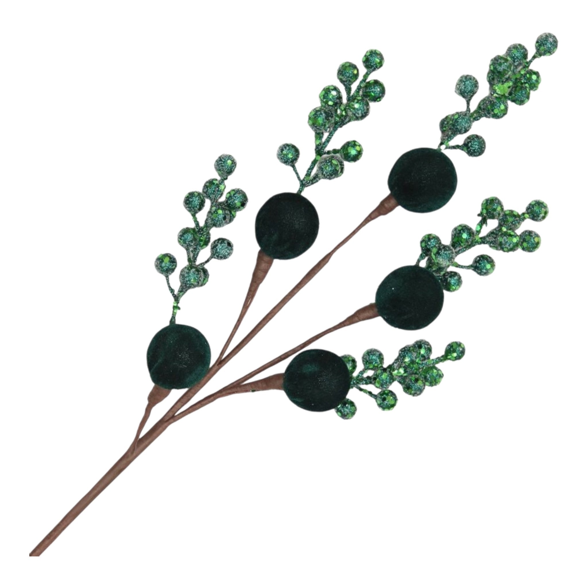 Spray Ball Berry Emerald w/Glitter 26"