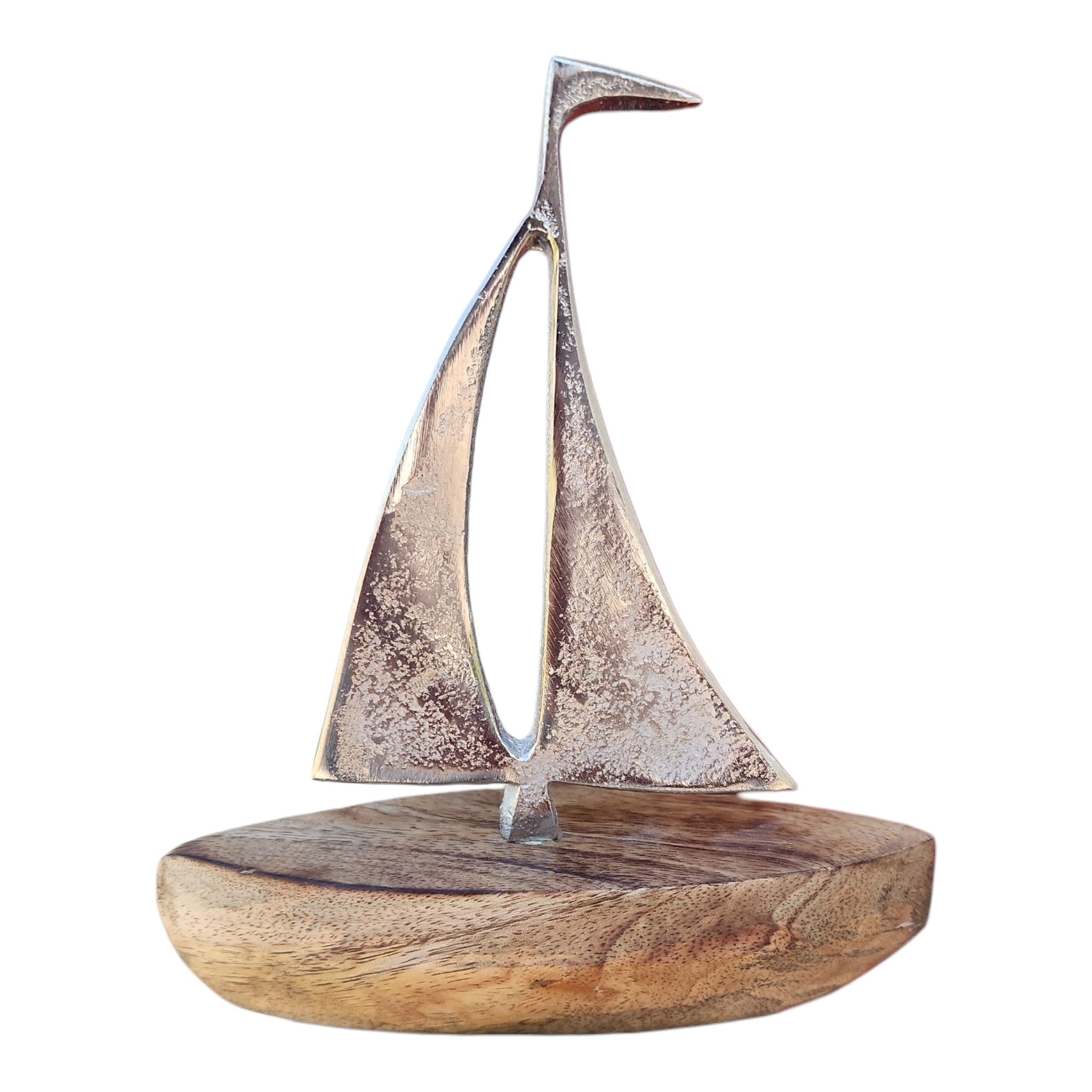 Sailboat With Silver Metal Sail