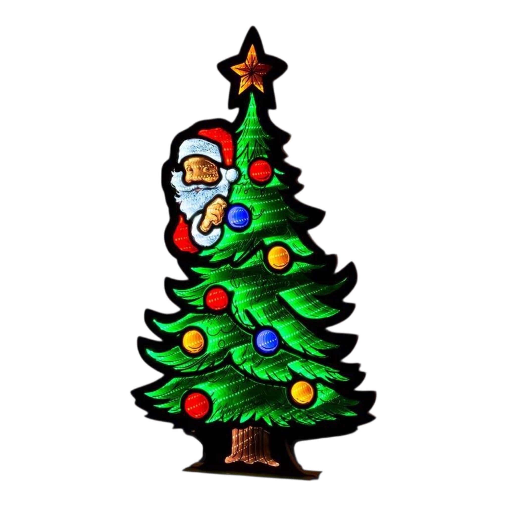 Christmas Tree with Santa Infinity Light 26"H