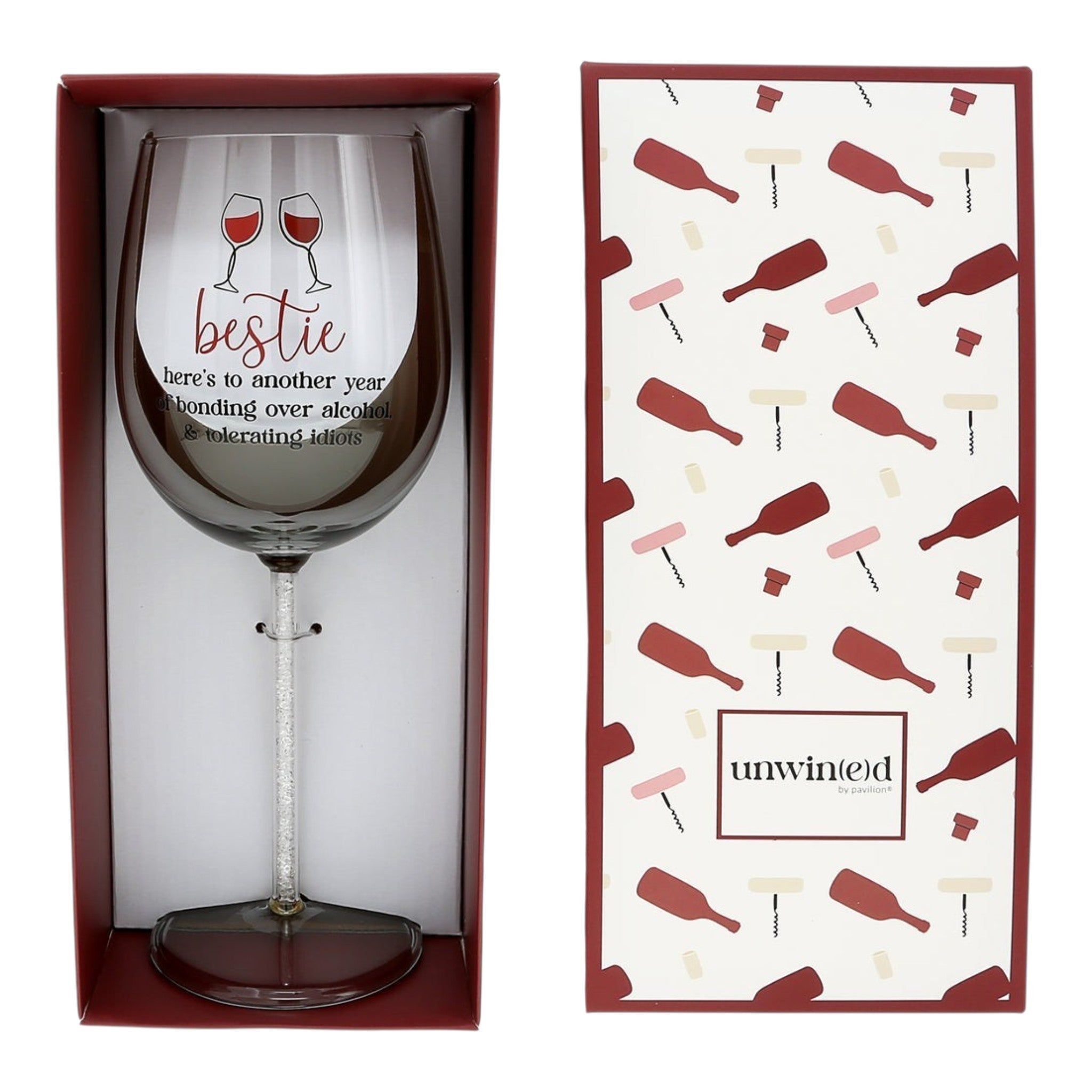 Bestie Gift Boxed 17oz Wine Glass